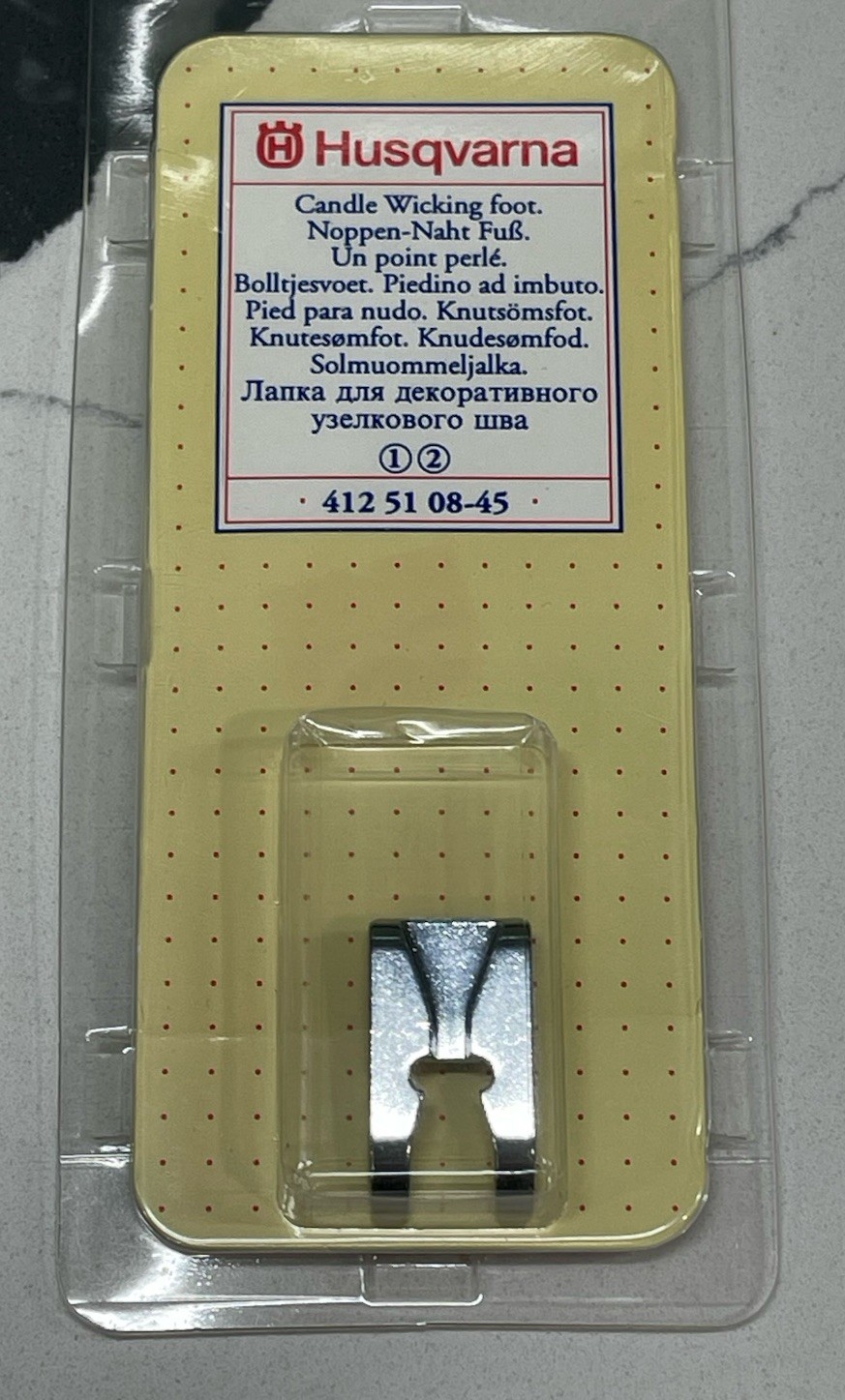 Genuine Husqvarna Viking Specialty Candle Wicking foot #4125108-45  NEW