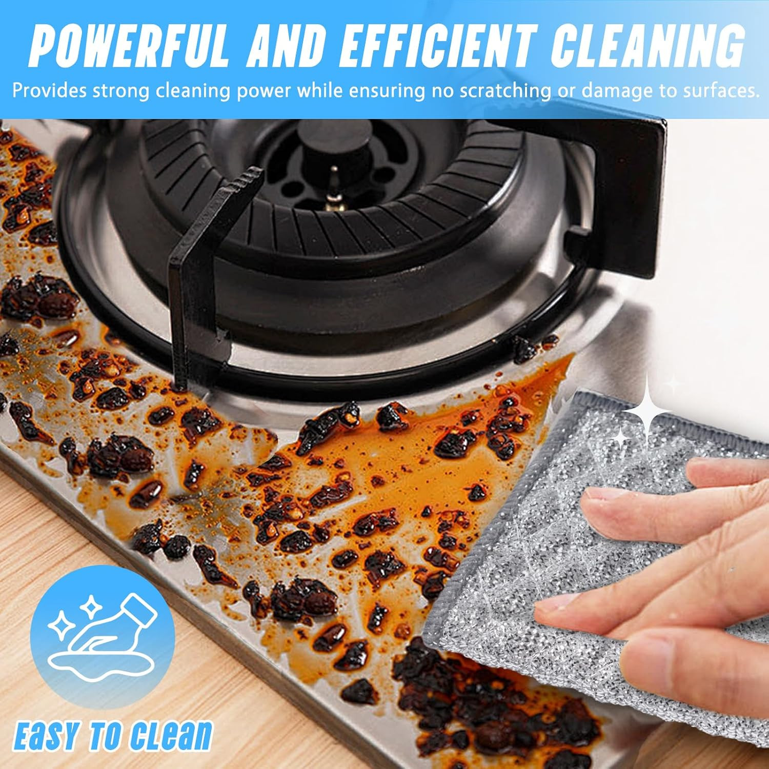 10 PCS Four-Layer Non-Scratch Multipurpose Steel Wire Dishcloths - Reusable Quic