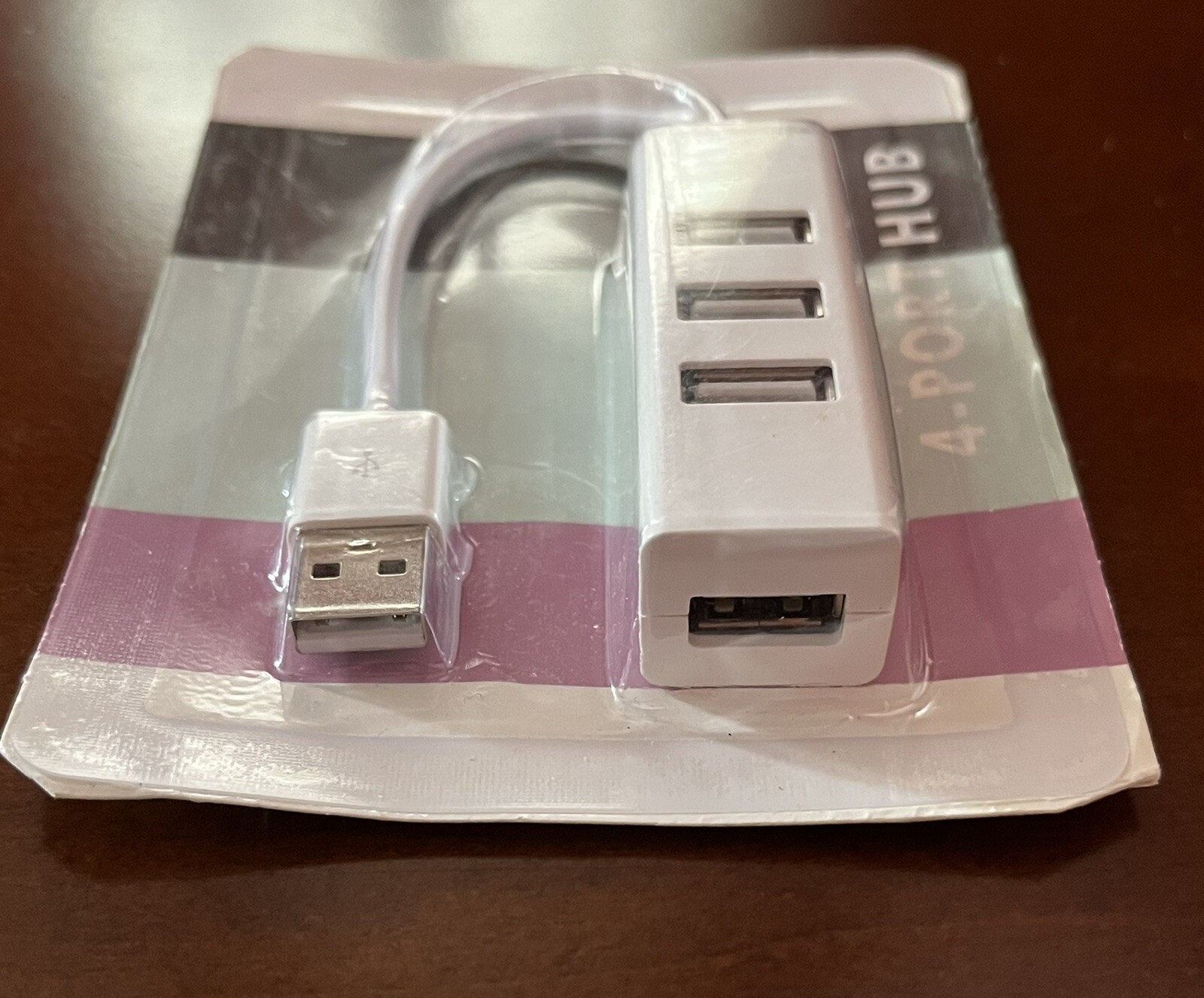 New USB 2.0 4-Port USB Hub White