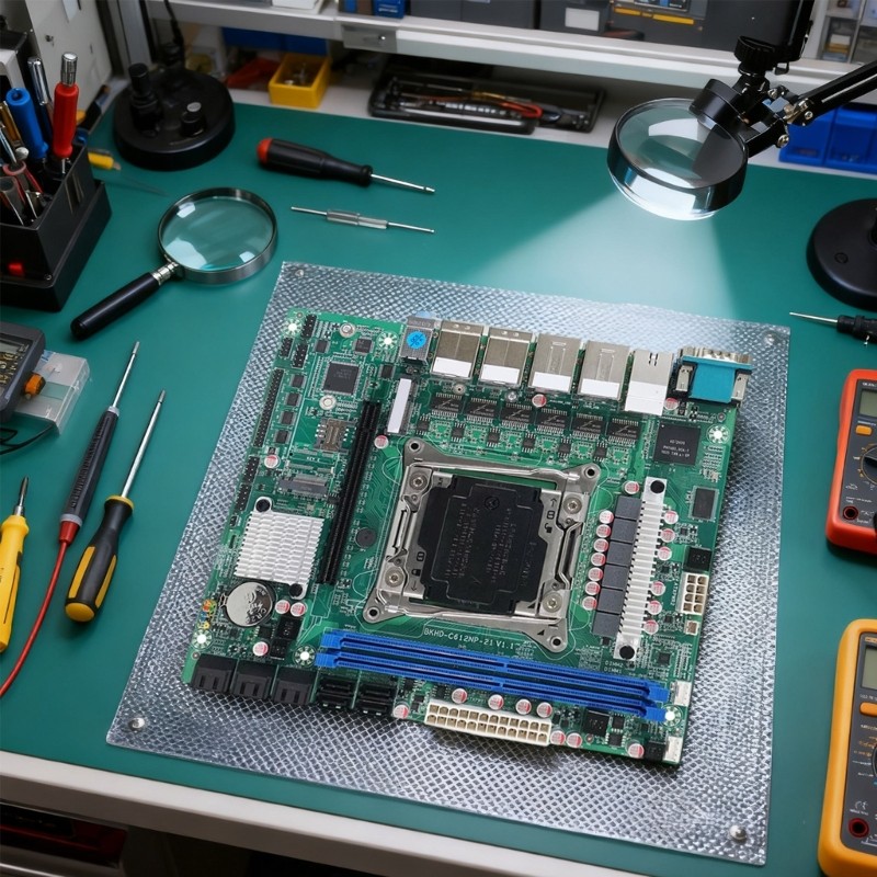 Two DDR4 Industrial Board 10 SATAs RAIDs Support 6x2.5GbE Servers Routers Build