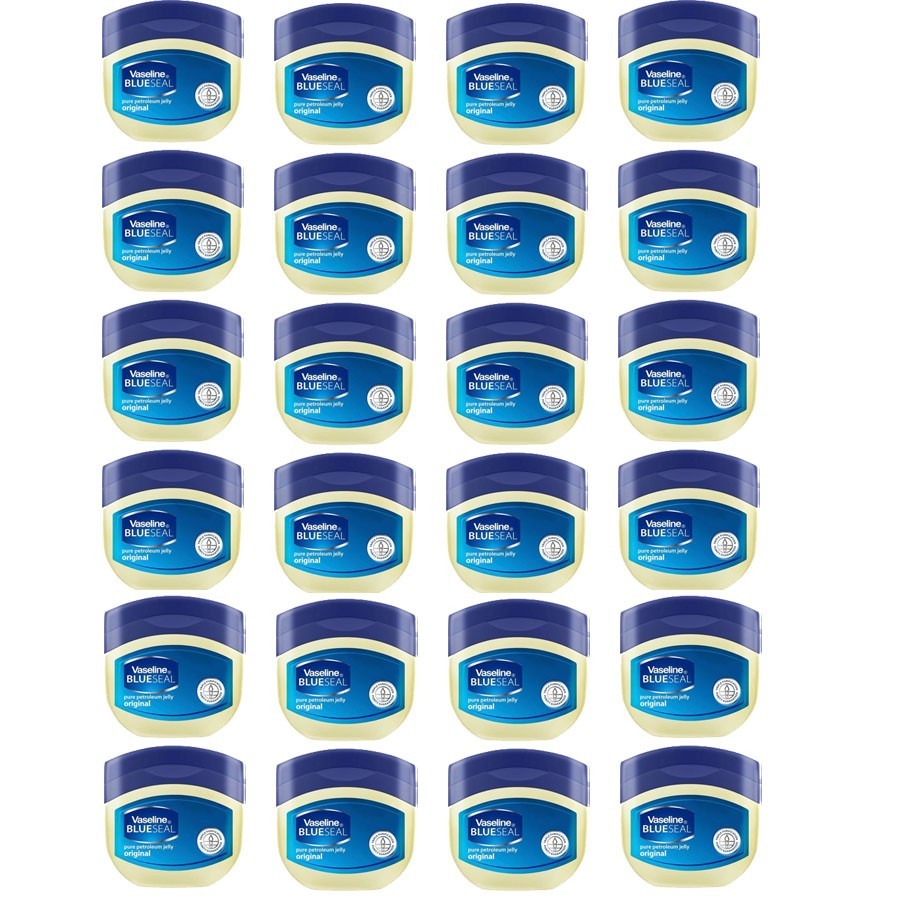 24 Pcs Vaseline Blueseal Pure Original Petroleum Jelly, 50ml/1.75 oz Travel Size