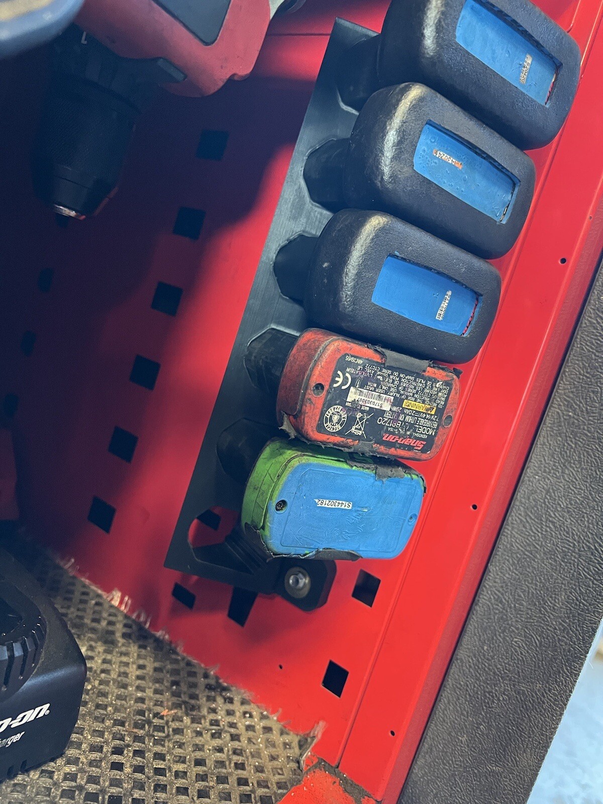 4 Battery Holder for Snap On 14.4v CarbonFiber