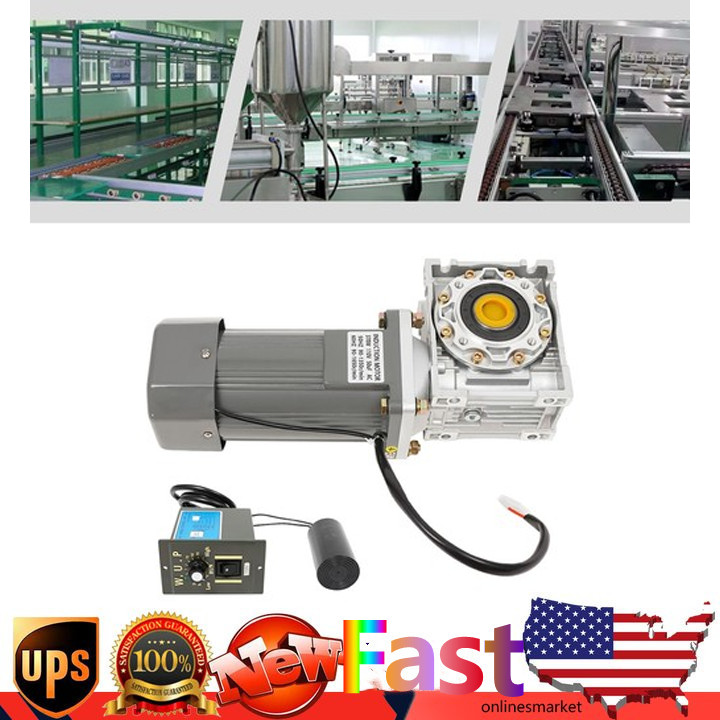370W Worm Geared Motor with Speed Controller Powerful Electric Motor Gear Motor