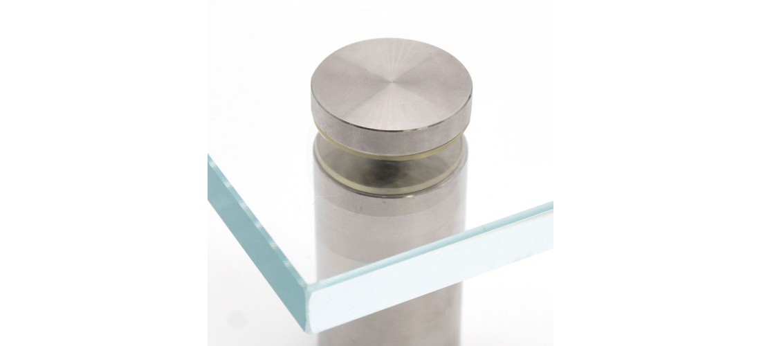 FHC SC2BS 2" Diameter x 1/4" Flat Standoff Cap - Brushed Stainless