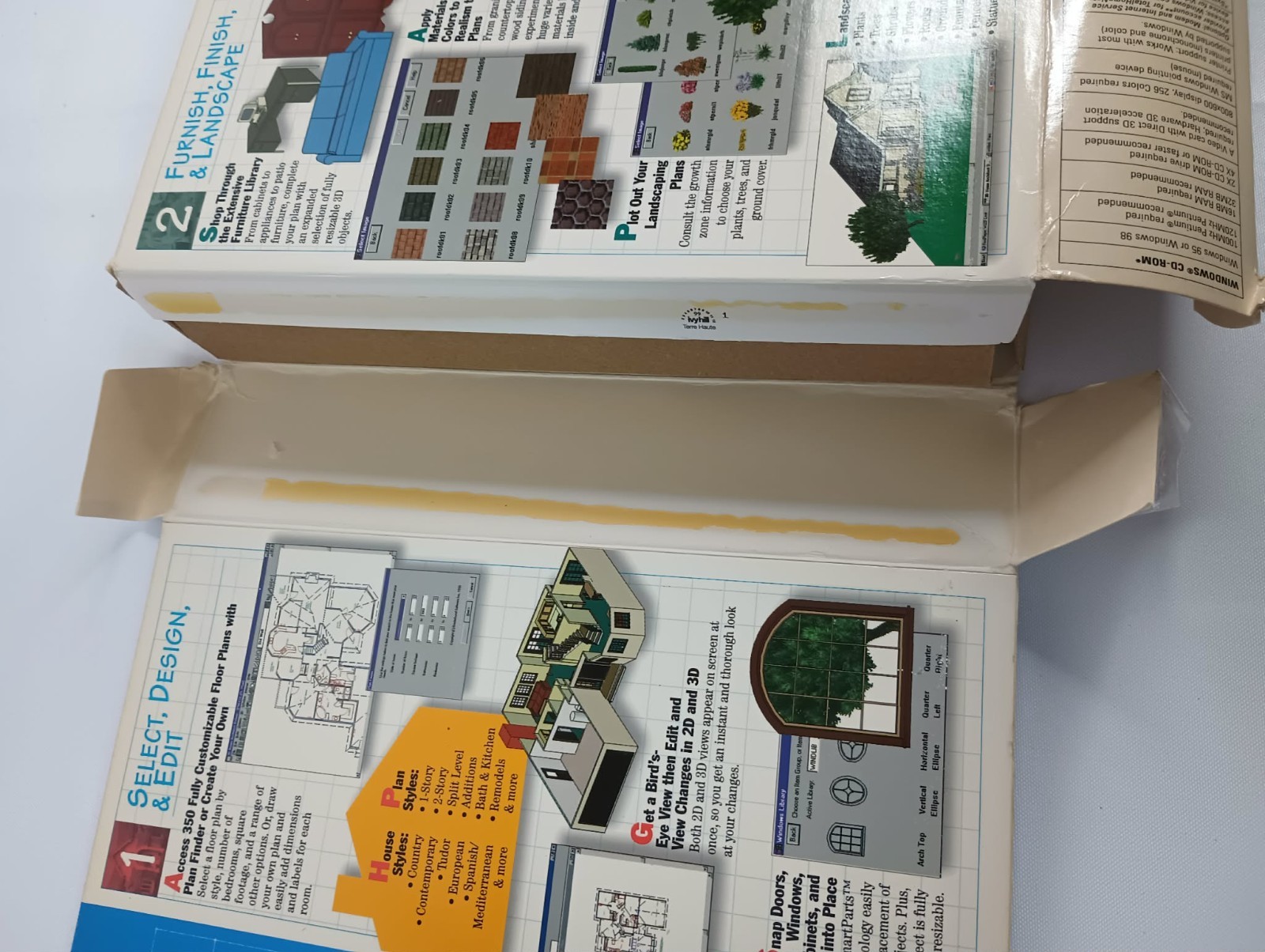 Broderbund 3D Home Architect Deluxe 3.0 CD Windows PC Big Box Complete