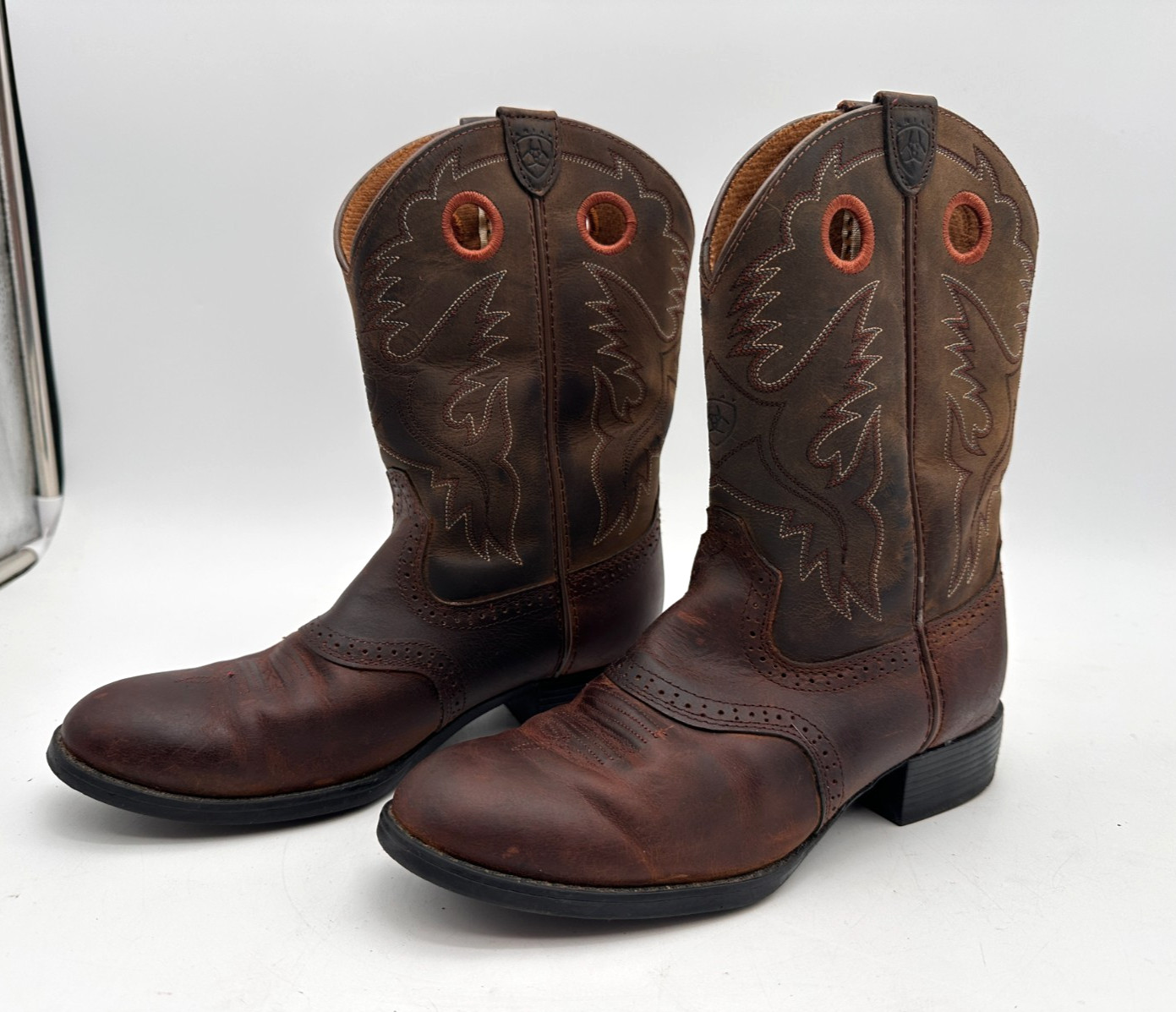 Ariat Kids Cowboy Boots Size 4 Brown Leather
