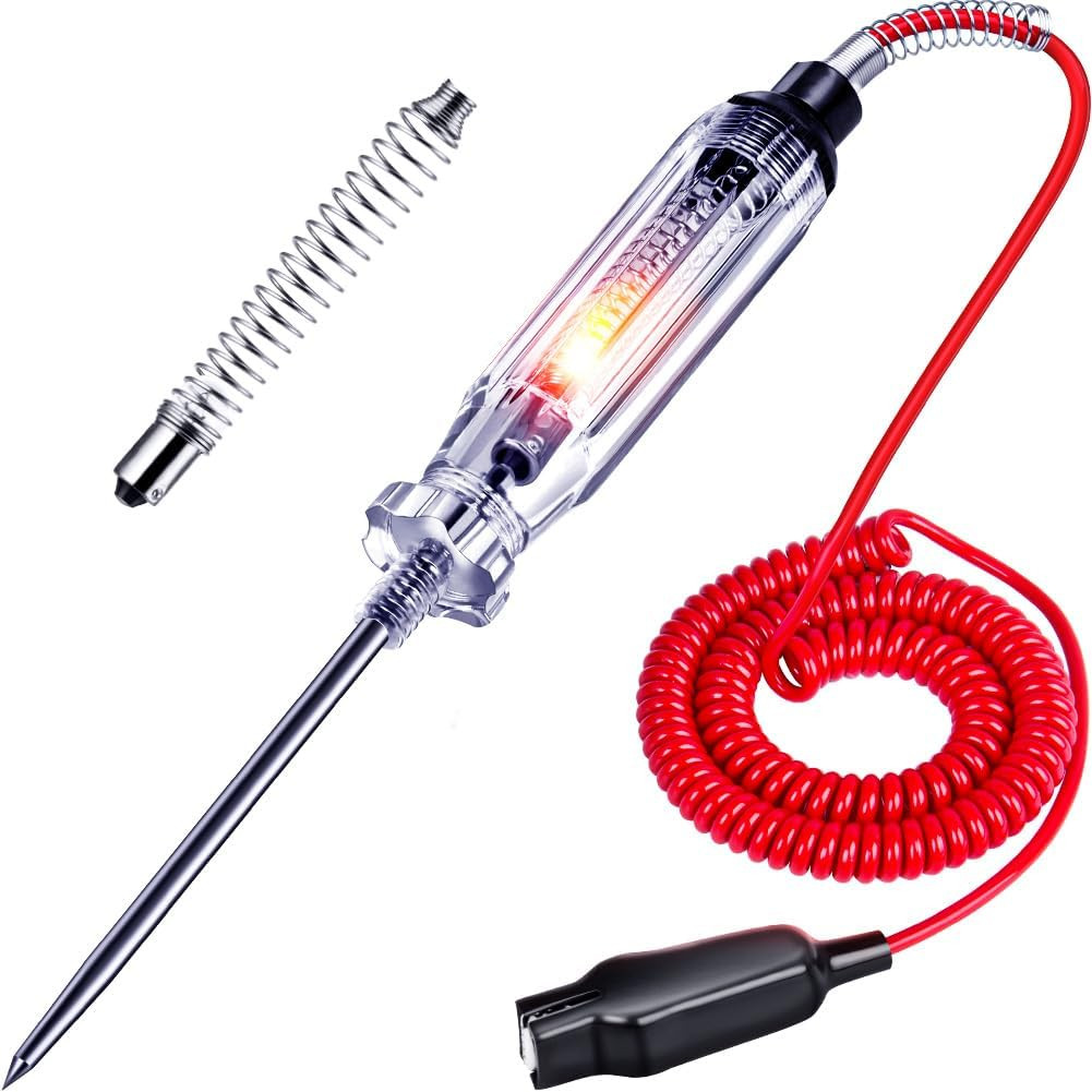 Electric Circuit Testing Device With Extra Bulb 6V 12V 24V Heavy Duty Tester