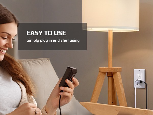 Plug in Light Dimmer for Table Lamp Bedside LED Bulbs Slide Control Switch