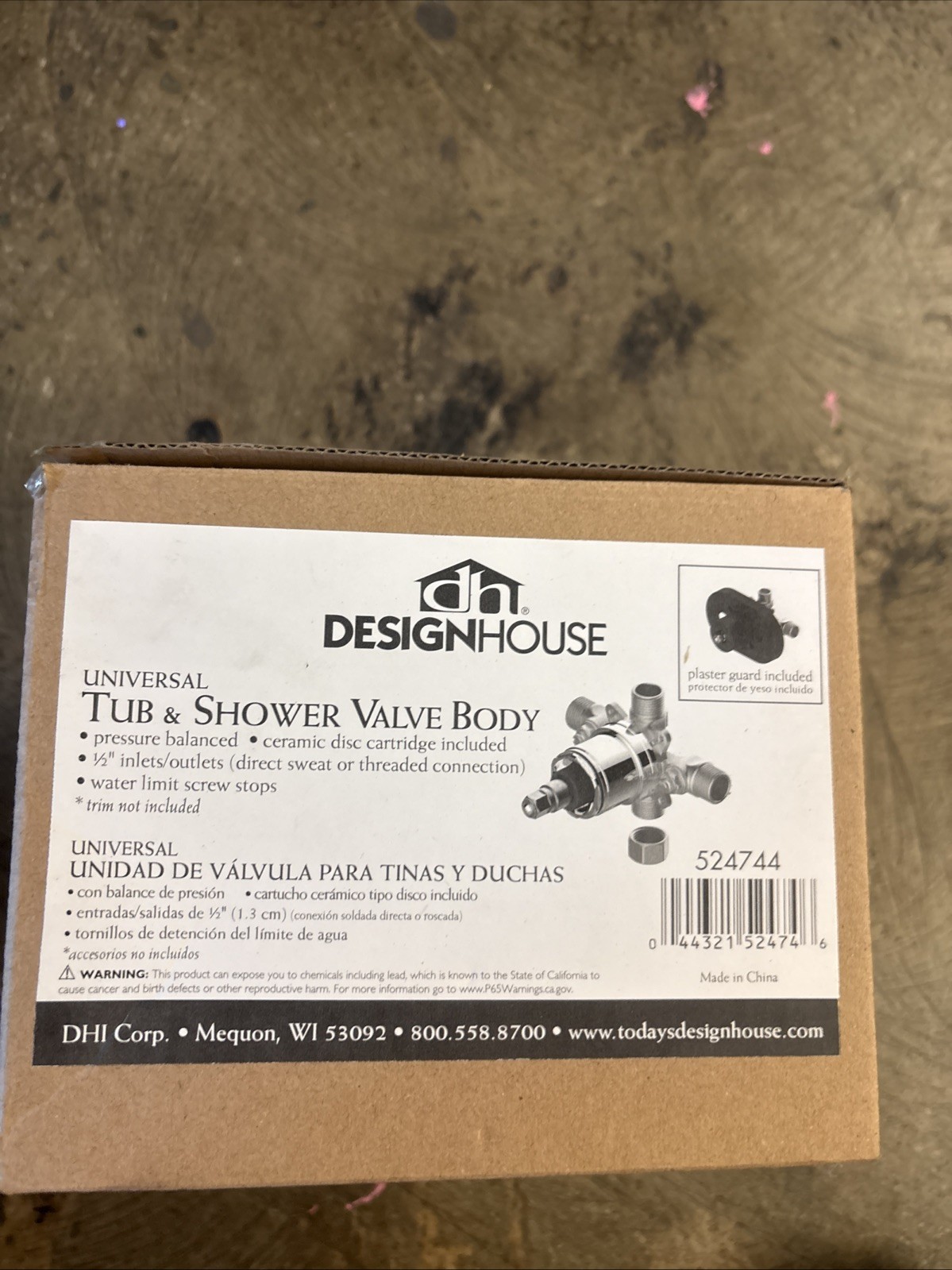 Design House Part 524744 Pressure Balanced Rough In Valve Trim Plumbing Program