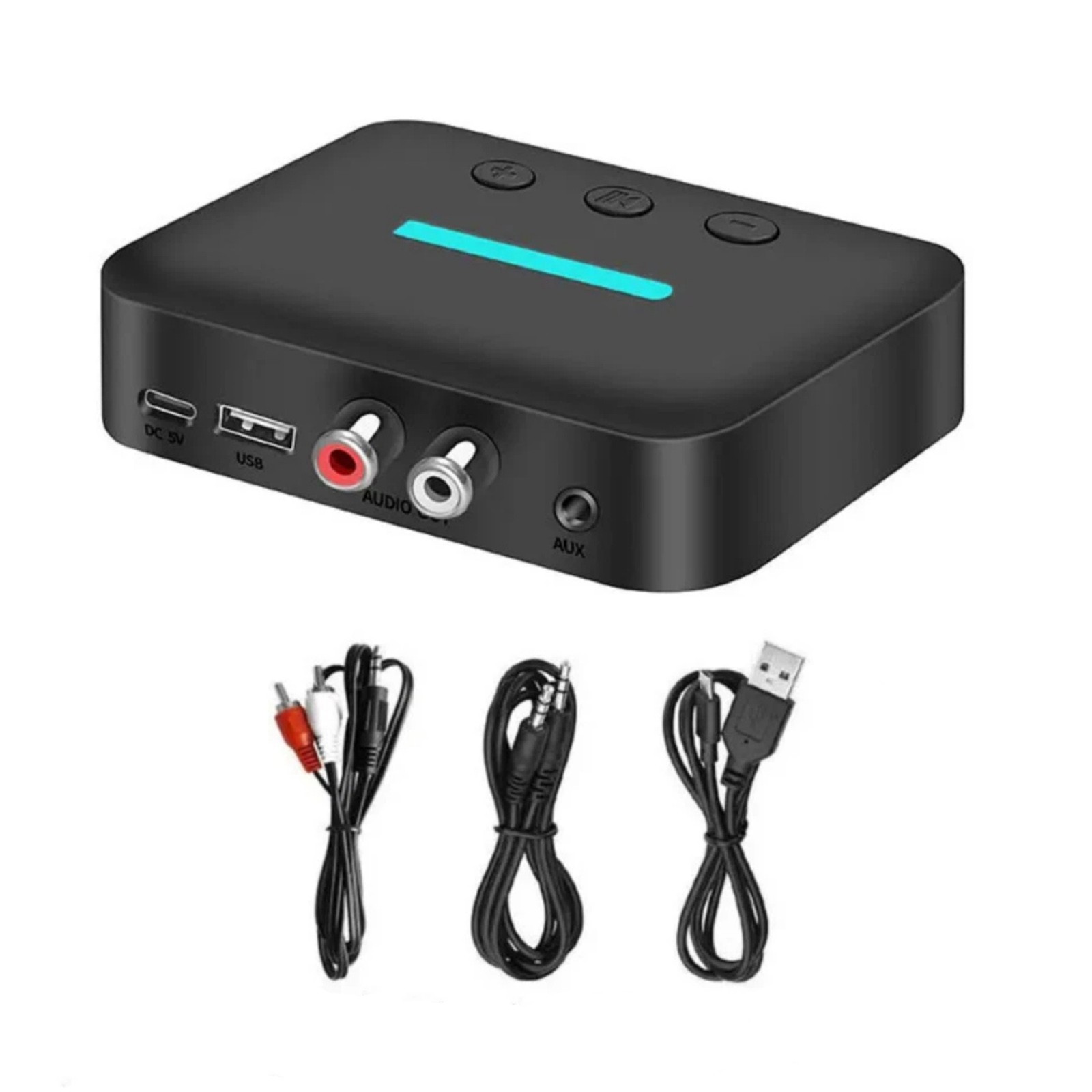 Bluetooth 5.3 Audio Receiver RCA AUX USB Wireless Adapter for Home Stereo System