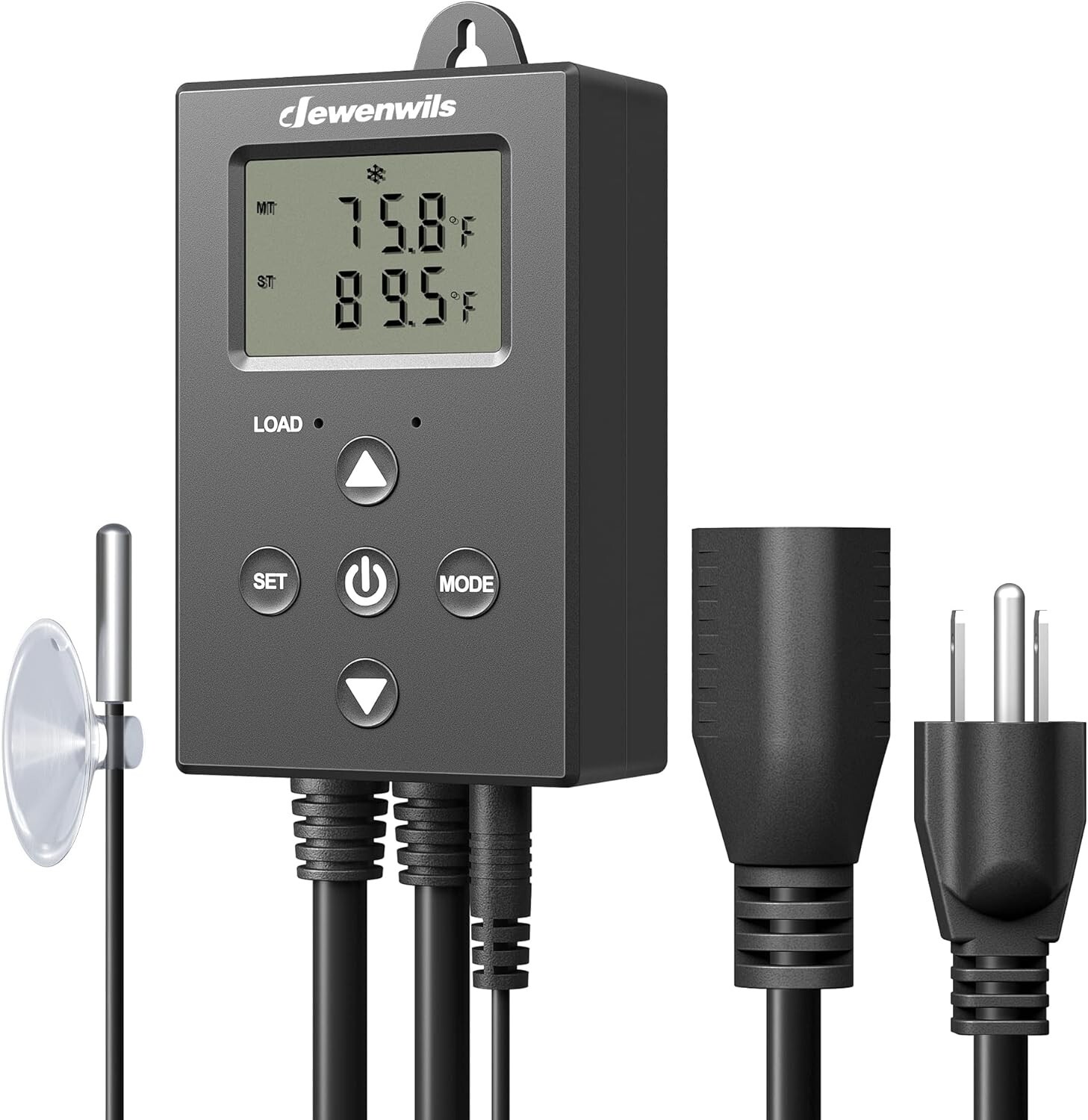 DEWENWILS Digital Temperature Controller Thermostat Outlet 14-140°F, 120V/10A/12