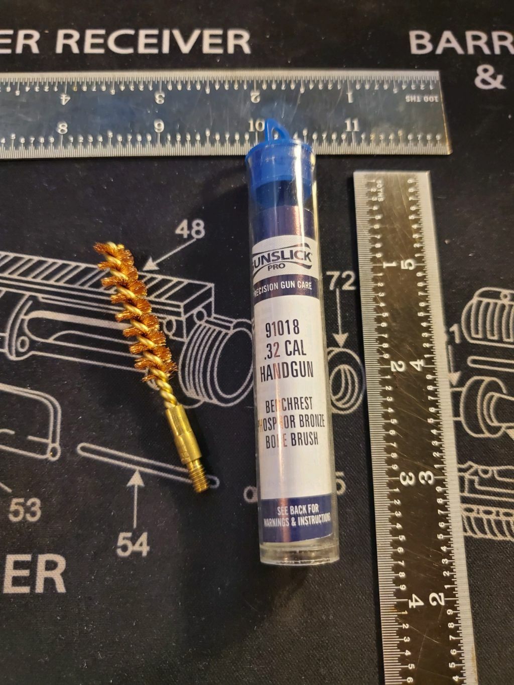 Gunslick Pro Pistol Brass Bore Brush .32 Caliber NEW