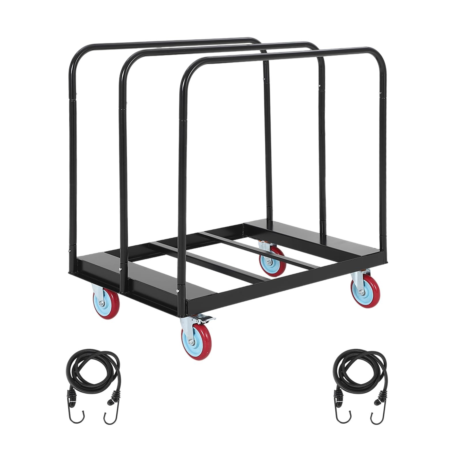 1800LBS Drywall Cart Plywood Panel Truck 46" x 29" x 39" Flat Dolly Cart w/wheel