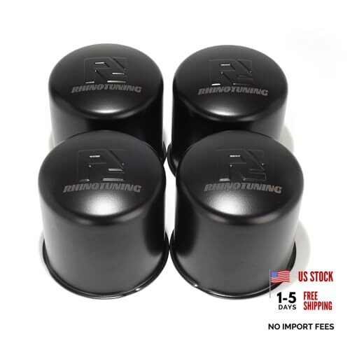 Stainless Steel Push Through Center Caps 4.25" for Trailer Truck Rv Matt Black