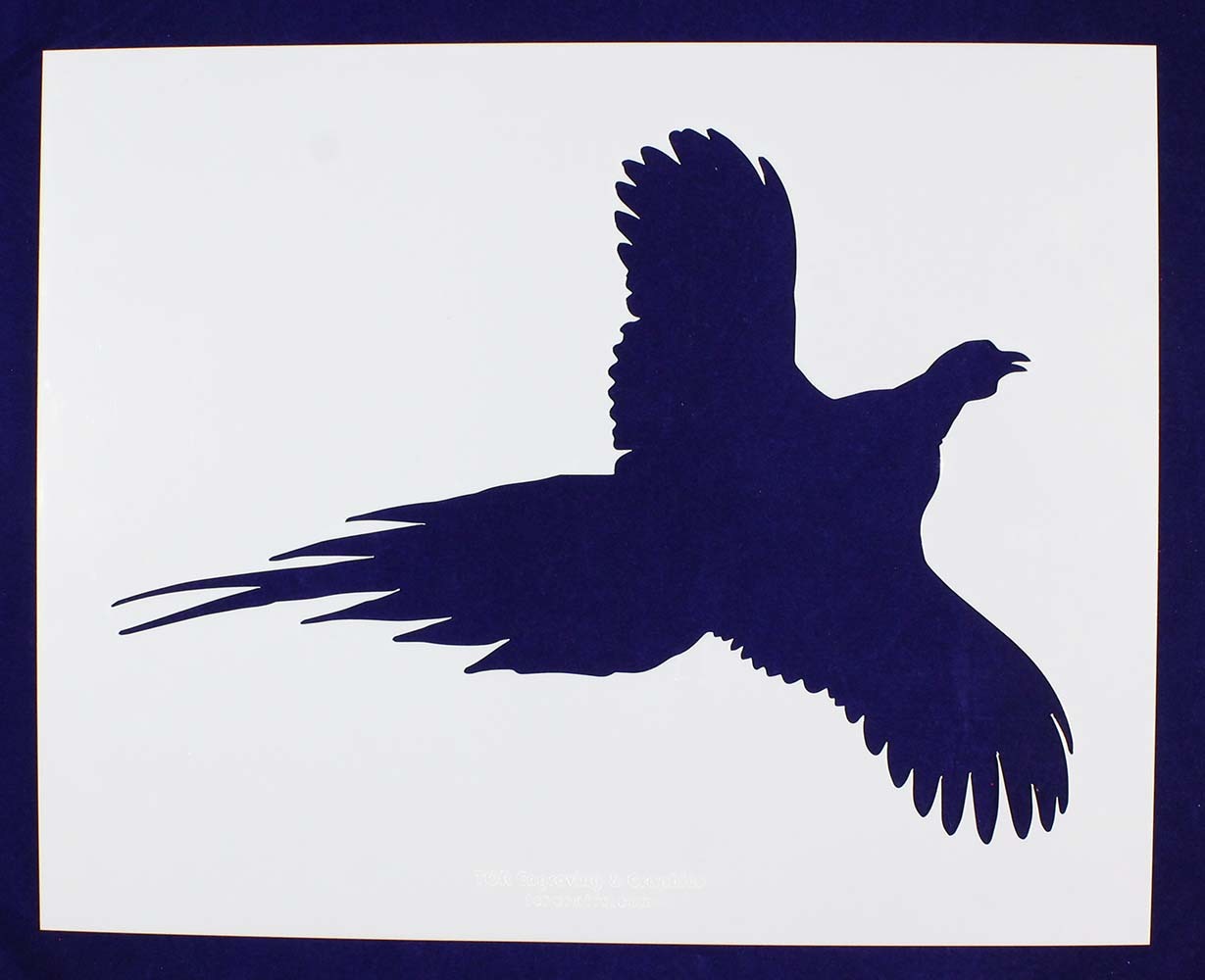 Pheasant Stencil -Large-Flying-14 Mil Mylar- Painting/Crafts/Template
