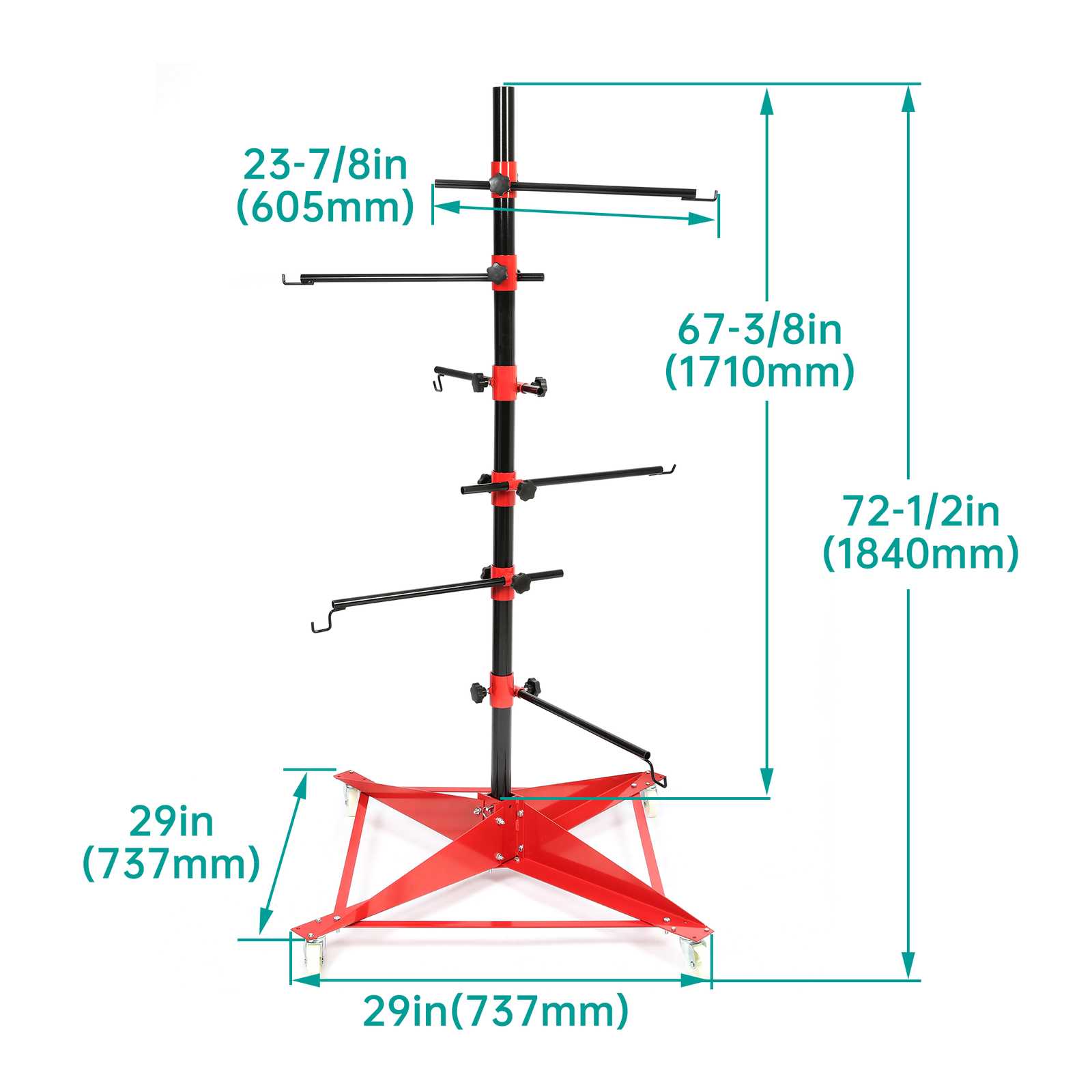 Auto Body Door Fender Panel Holder Tree Center Post Hang Paint Stand Adjustable