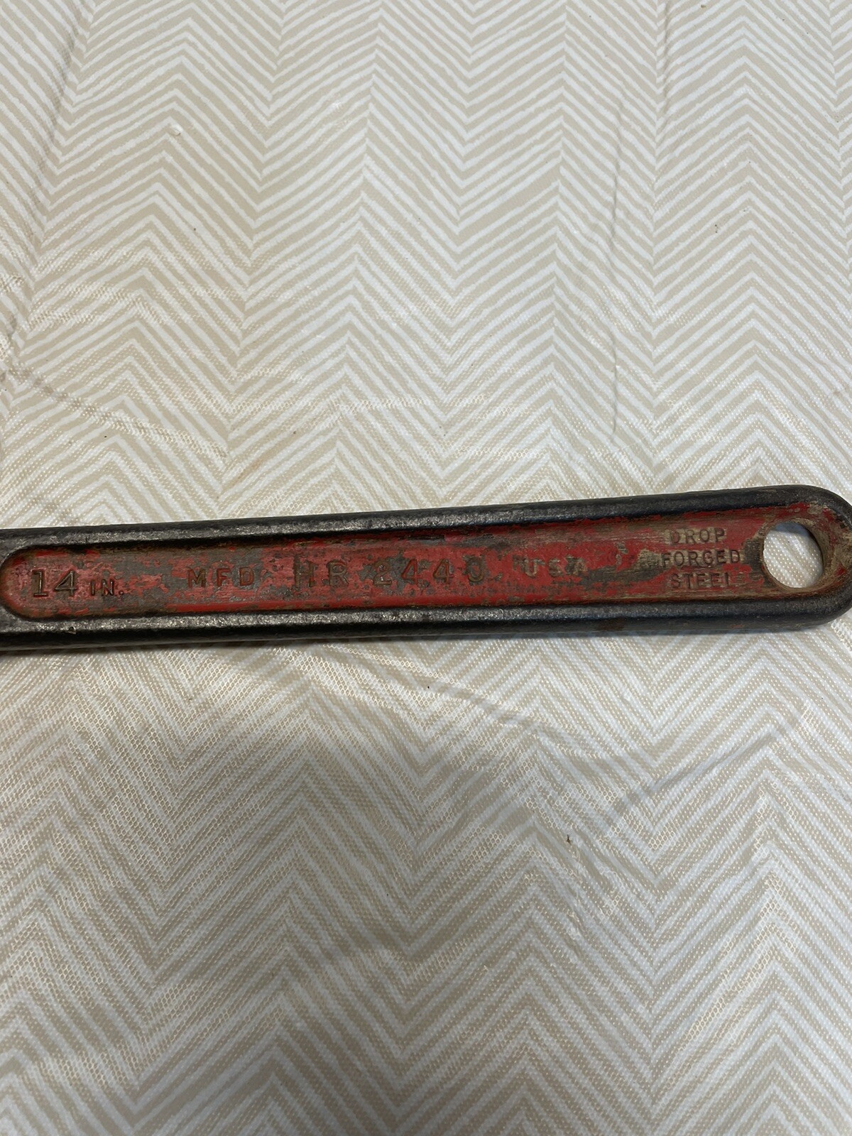 vintage Western Auto 14 in pipe wrench med HR 2440