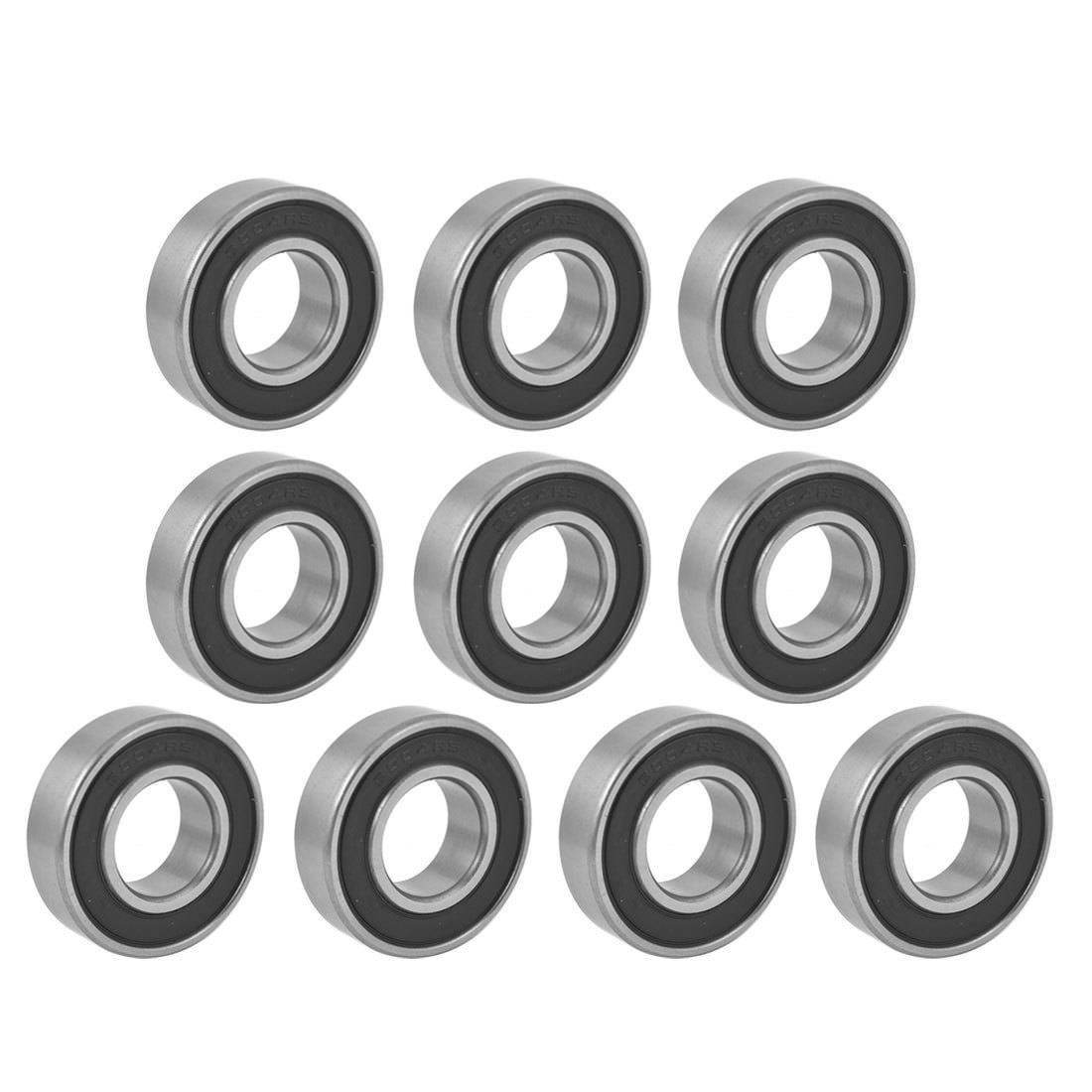 10Pcs 6004RS Shielded Deep Groove Radial Ball Bearings 20mmx42mmx12mm