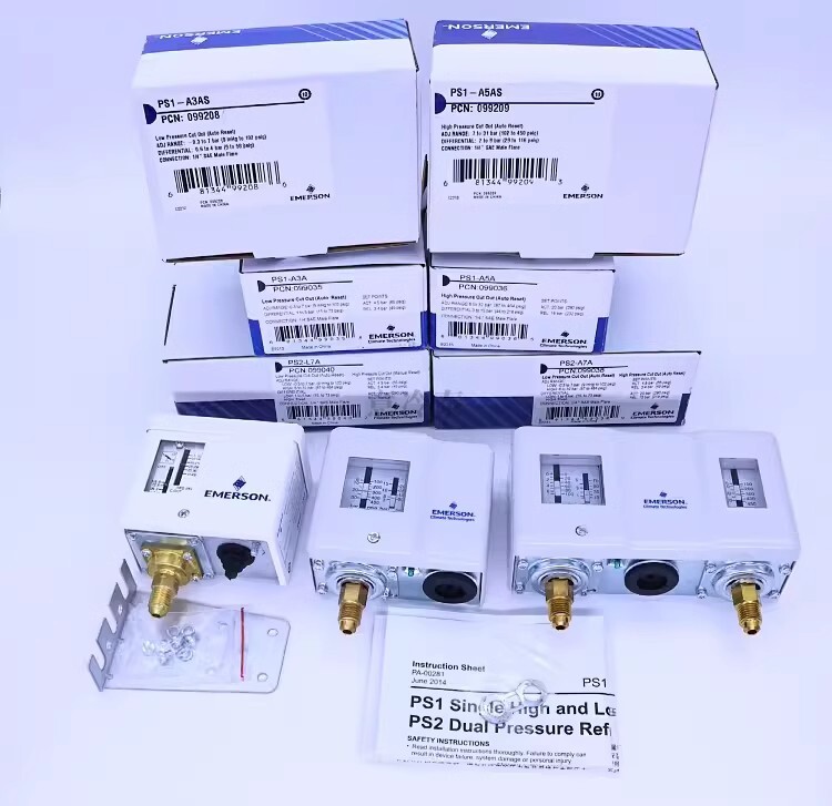 1pcs EMERSON PS2-A7AS Pressure Controller Switch
