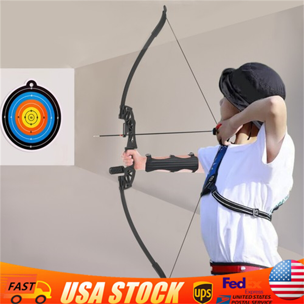 40LBS Recurve Bow Set with Arrows, Finger Guard, and Arm Guard