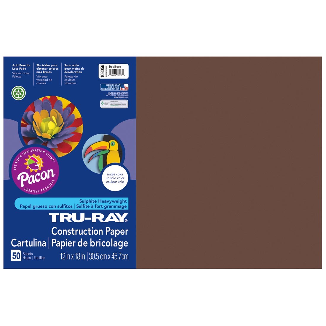Tru-Ray Construction Paper 12x18" Dark Brown