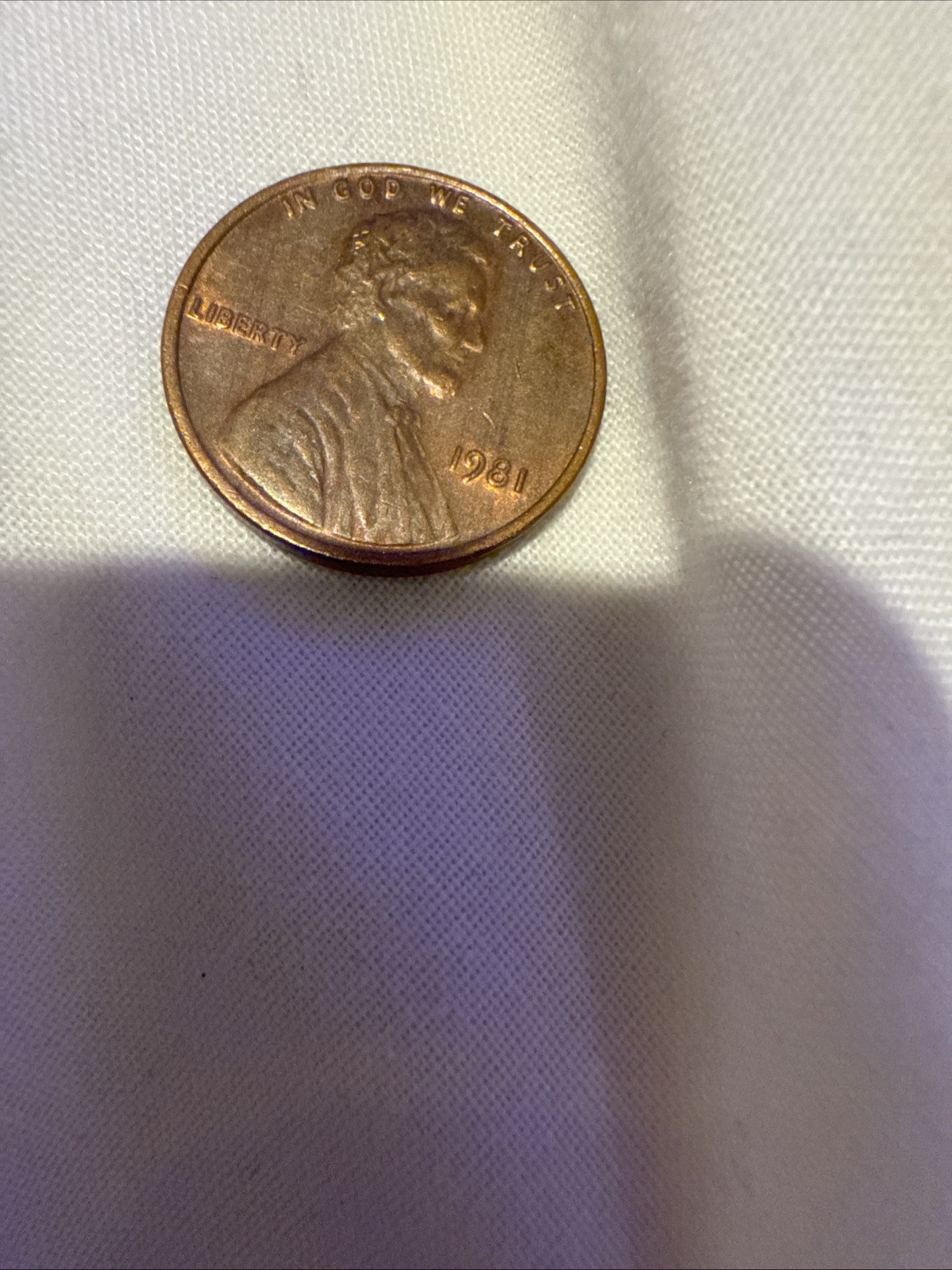 Rare 1981 Lincoln Memorial Penny Coin No Mint RD Obverse-Reverse Letters Errors