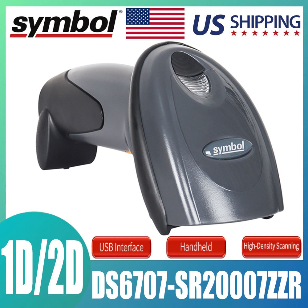Symbol DS6707-DC20007ZZR Handheld 1D 2D Barcode Scanner Reader With USB Cable US