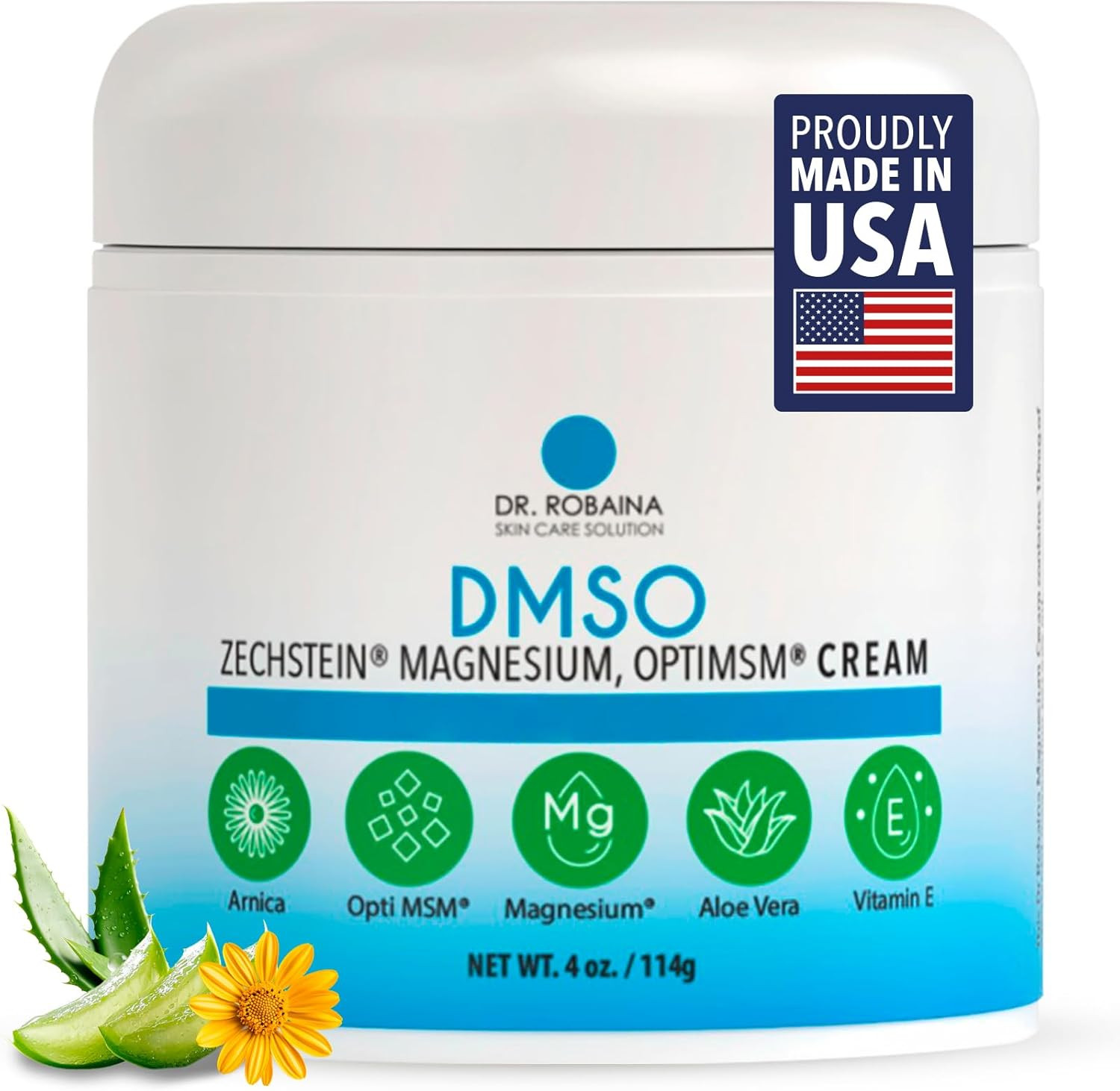 Dr. Robaina DMSO Cream - 99.9% Pure DMSO Pharmaceutical Grade | Formula with Zec