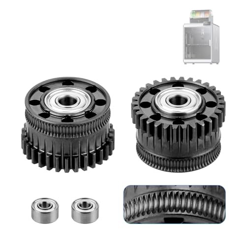 K2 Plus All-Metal Extruder Gear kit with DLC Coating & Perforated Lightweight