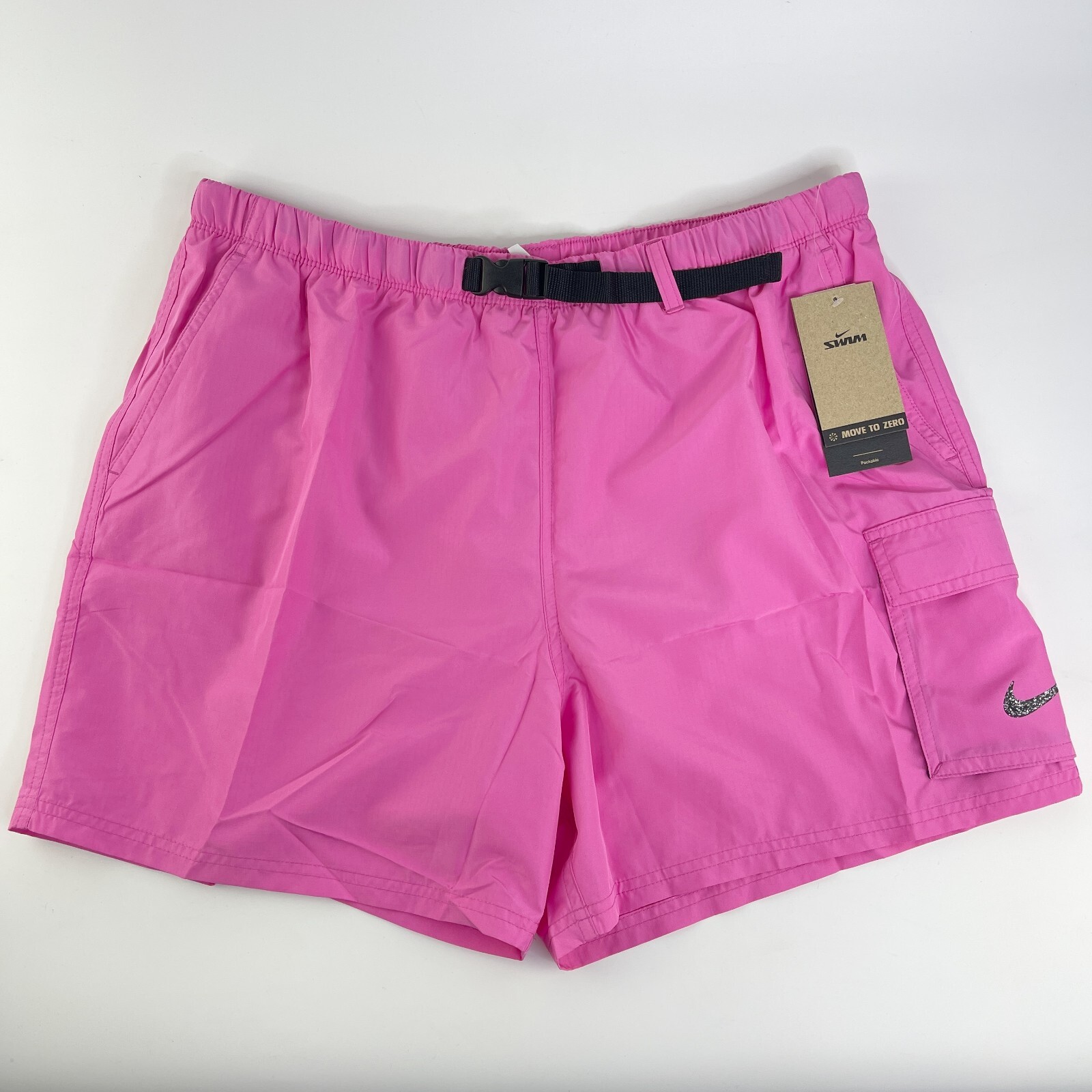 Nike Swim Cargo Brief Lined 5” Volley Shorts NESSE469-652 Pink 🦩Men’s