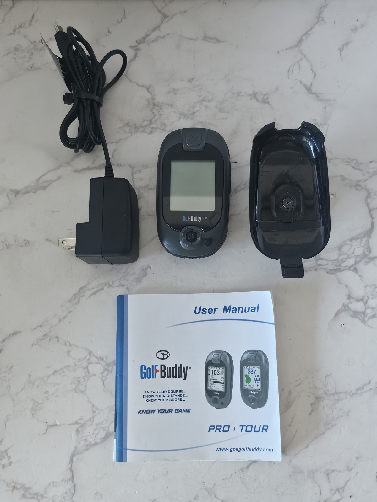 Golf Buddy Pro Tour Compact GPS Range Finder DSC-GB200 with USB Charger