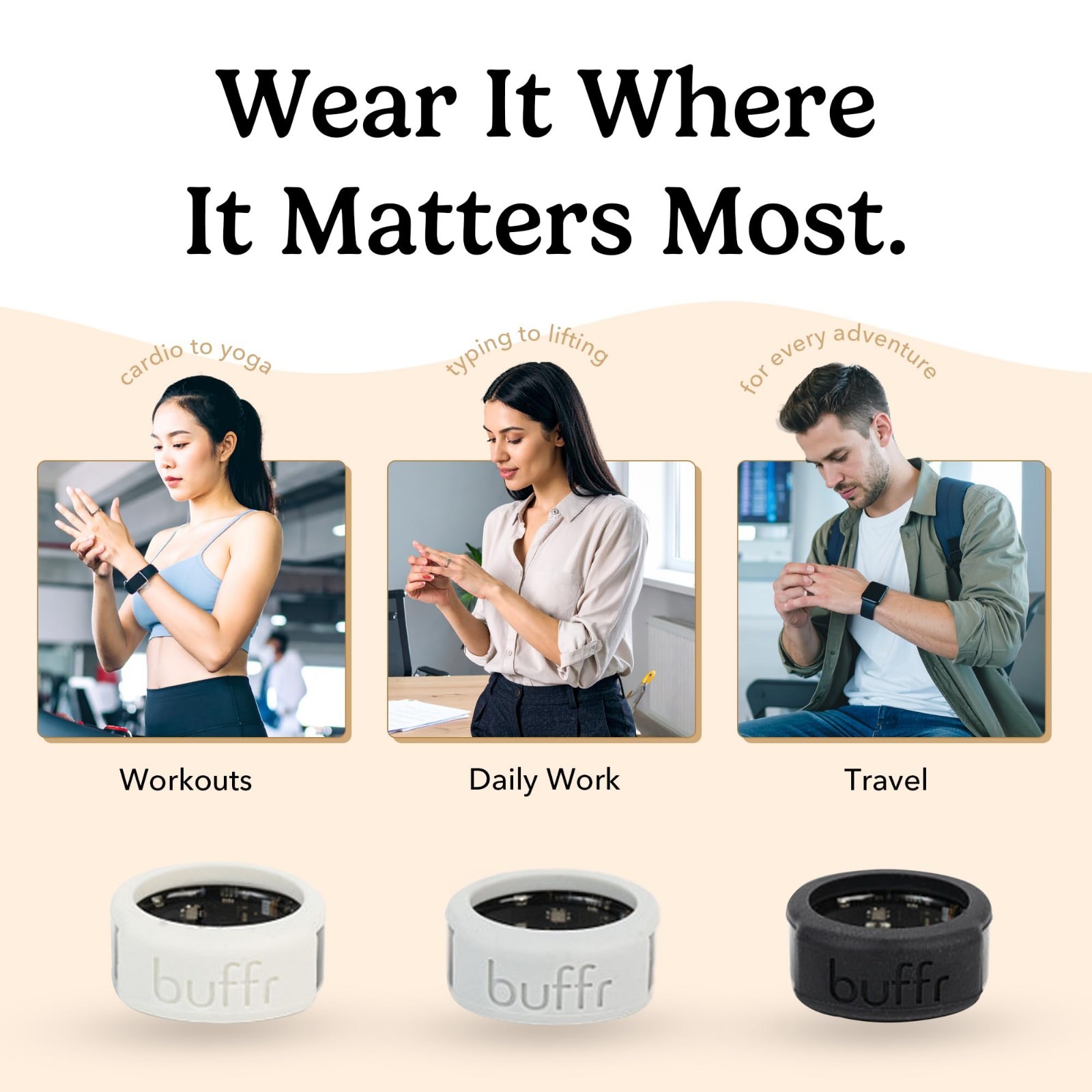 Silicone Smart Ring Protector - Slim Fit, Sensor-Friendly Cover for Oura, Workou