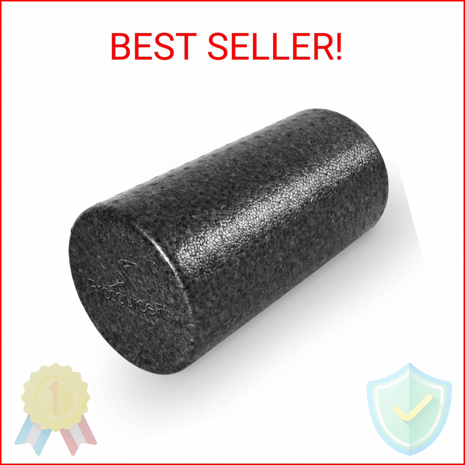 ProsourceFit High Density Foam Rollers 12 - inches long, Firm Full Body Athletic
