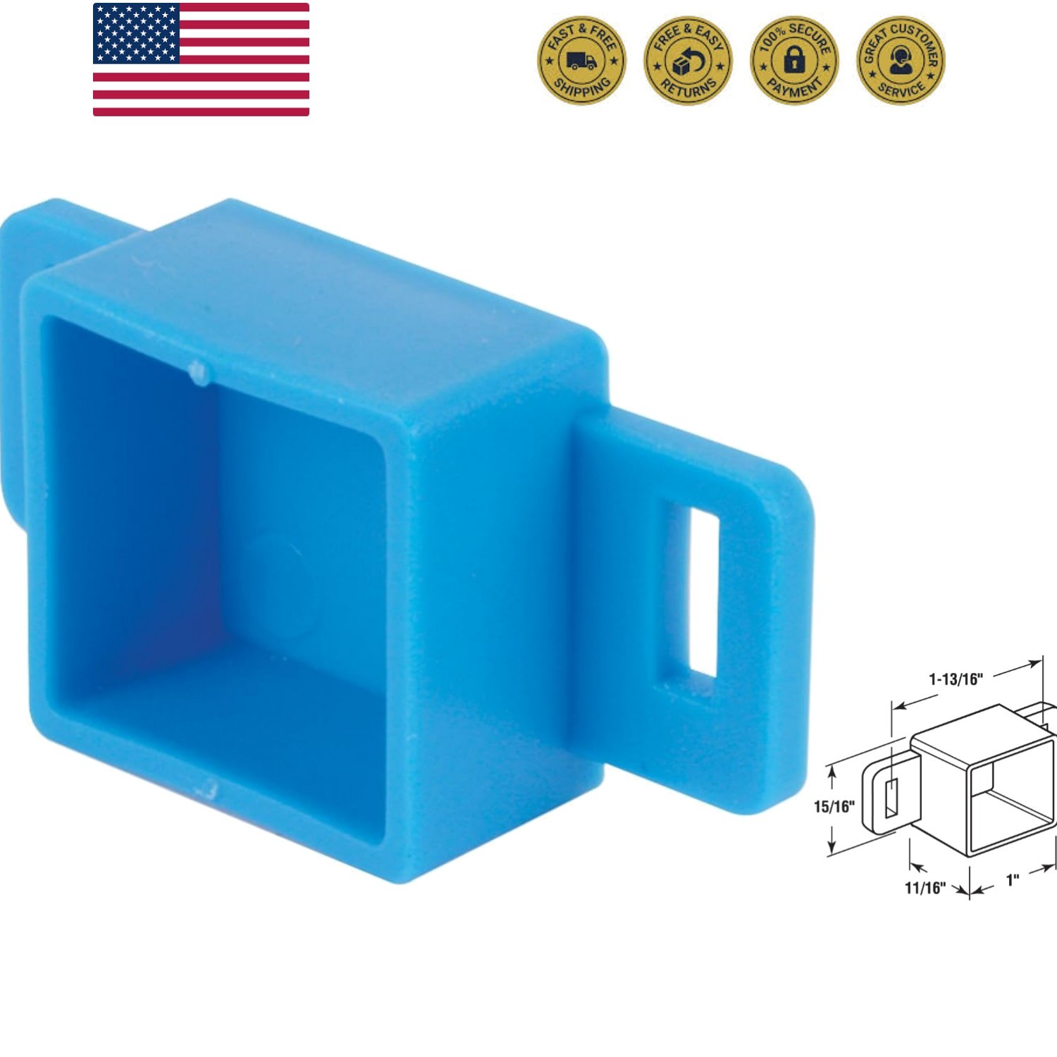 R 7143 Nylon Drawer Track Back Plate 2 Pack