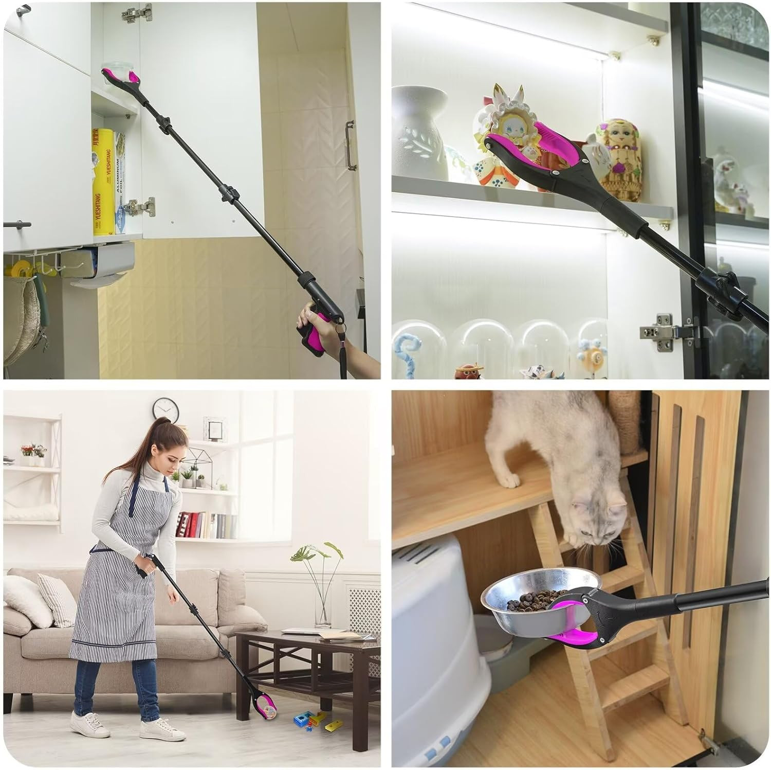 36" Grabber Reacher Tool, Foldable Reacher Grabber Pickup Tool with 360° Rota...