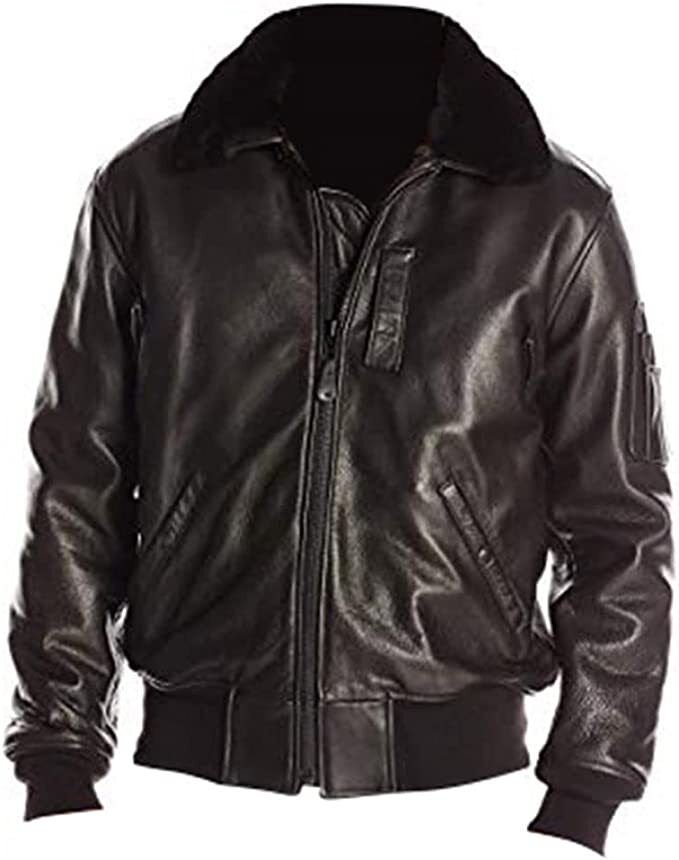 Men's WW2 B-15 Air Force Flight Bomber Leather Jacket