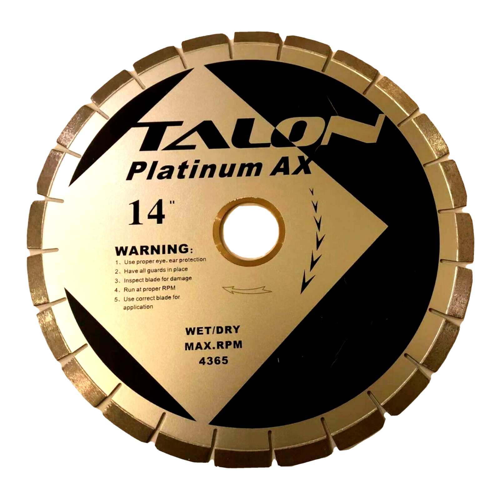 14 inch Diamond Saw Blade For Granite Engineered Stone Silent Core 60 mm Arbor