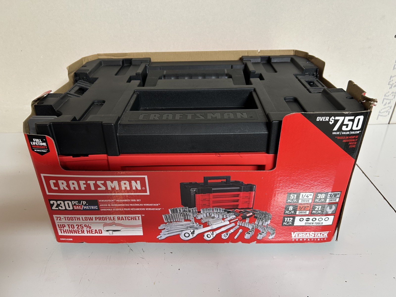 CRAFTSMAN VersaStack Mechanics Tool Set 230 Pc Sae/Metric