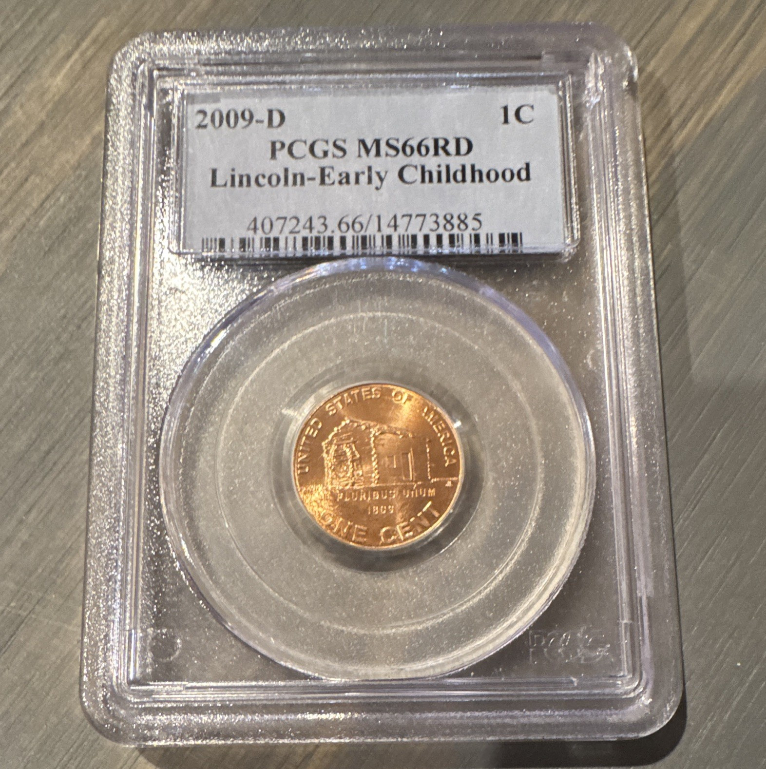 2009-D Lincoln Bicentennial Small Cent Early Childhood PCGS MS66RD 1C