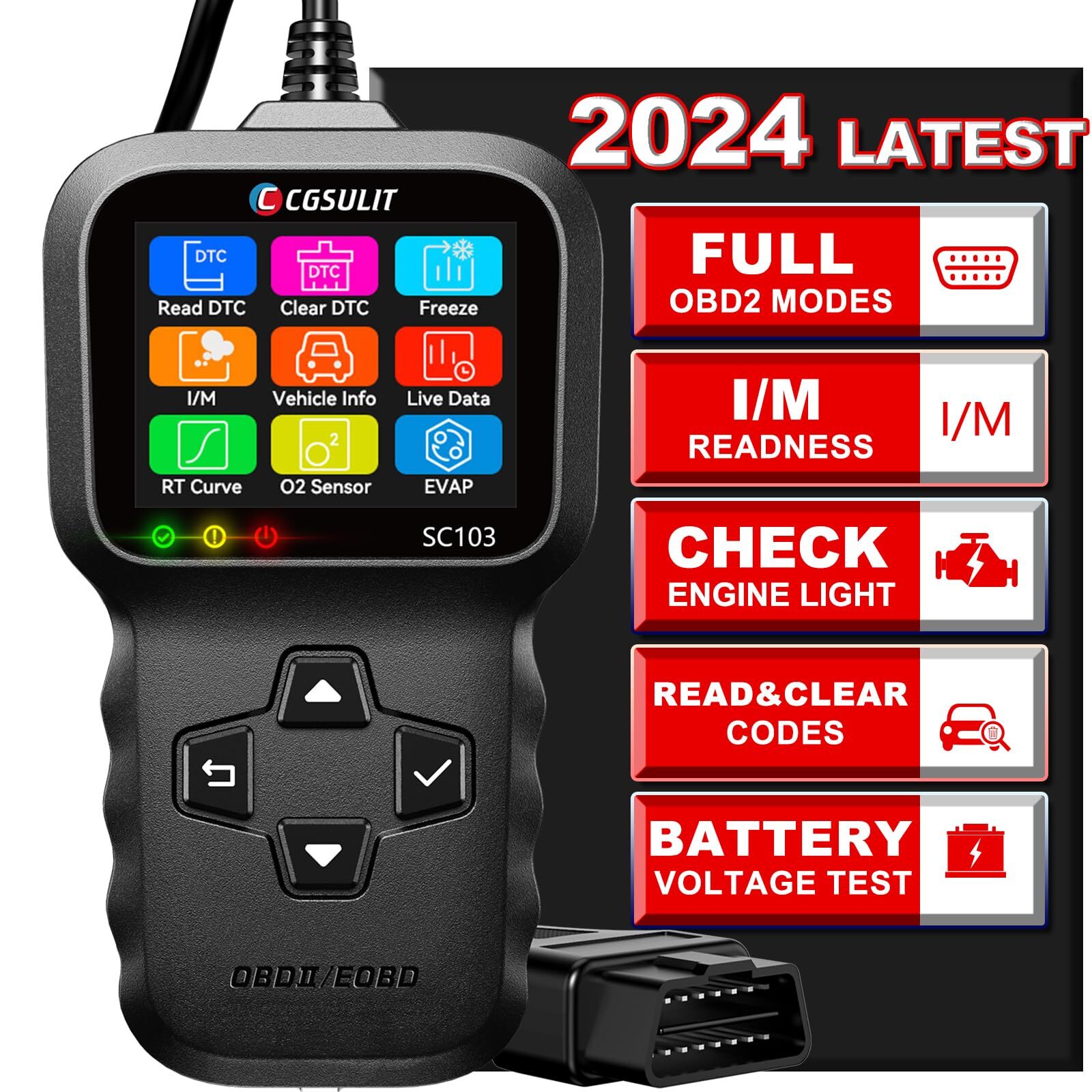 OBD2 Scanner CGSULIT SC103 Car Code Reader Diagnose Check Engine Light Smog