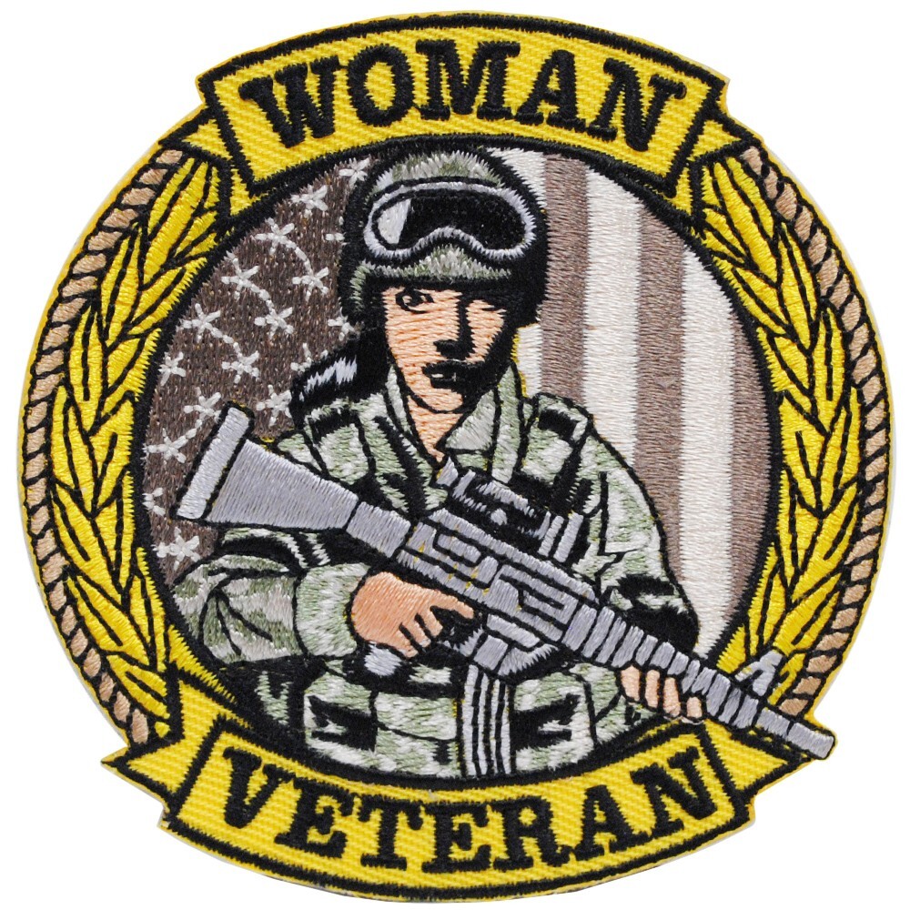 WOMAN VETERAN Embroidered Patch 3-1/2" (3728)