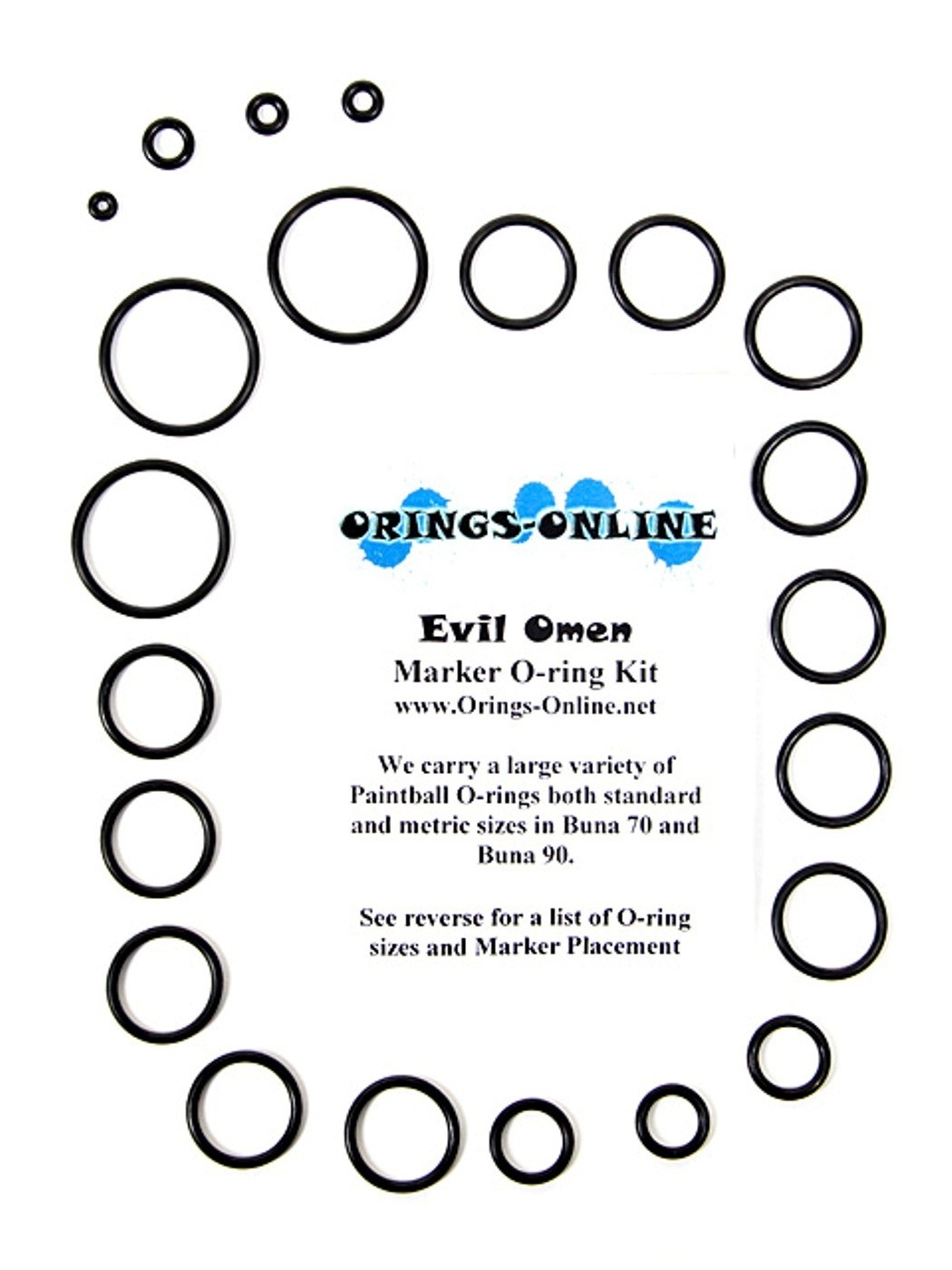 Evil Omen Paintball Marker O-ring Oring Kit x 2 rebuilds / kits