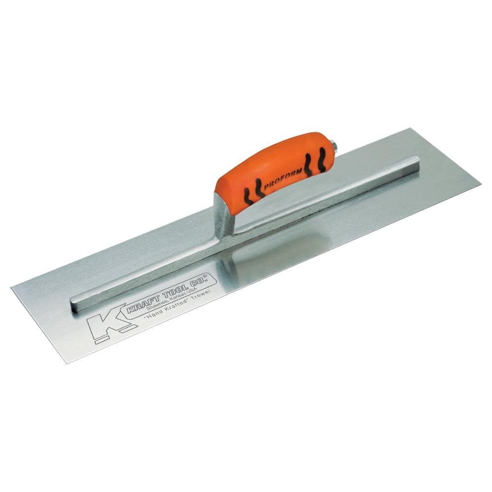 Kraft Tool Co 16 In. X 5 In. Carbon Steel Cement Trowel With Proform Handle