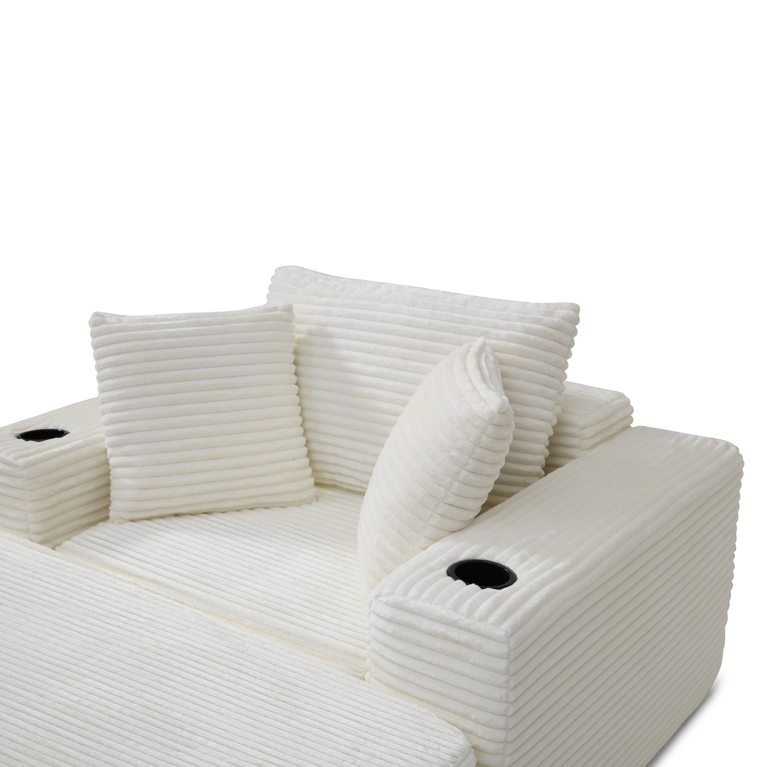 Modern Foldable Chaise Lounge 3-in-1 Convertible Sleeper Chair w/ Floor Cushion
