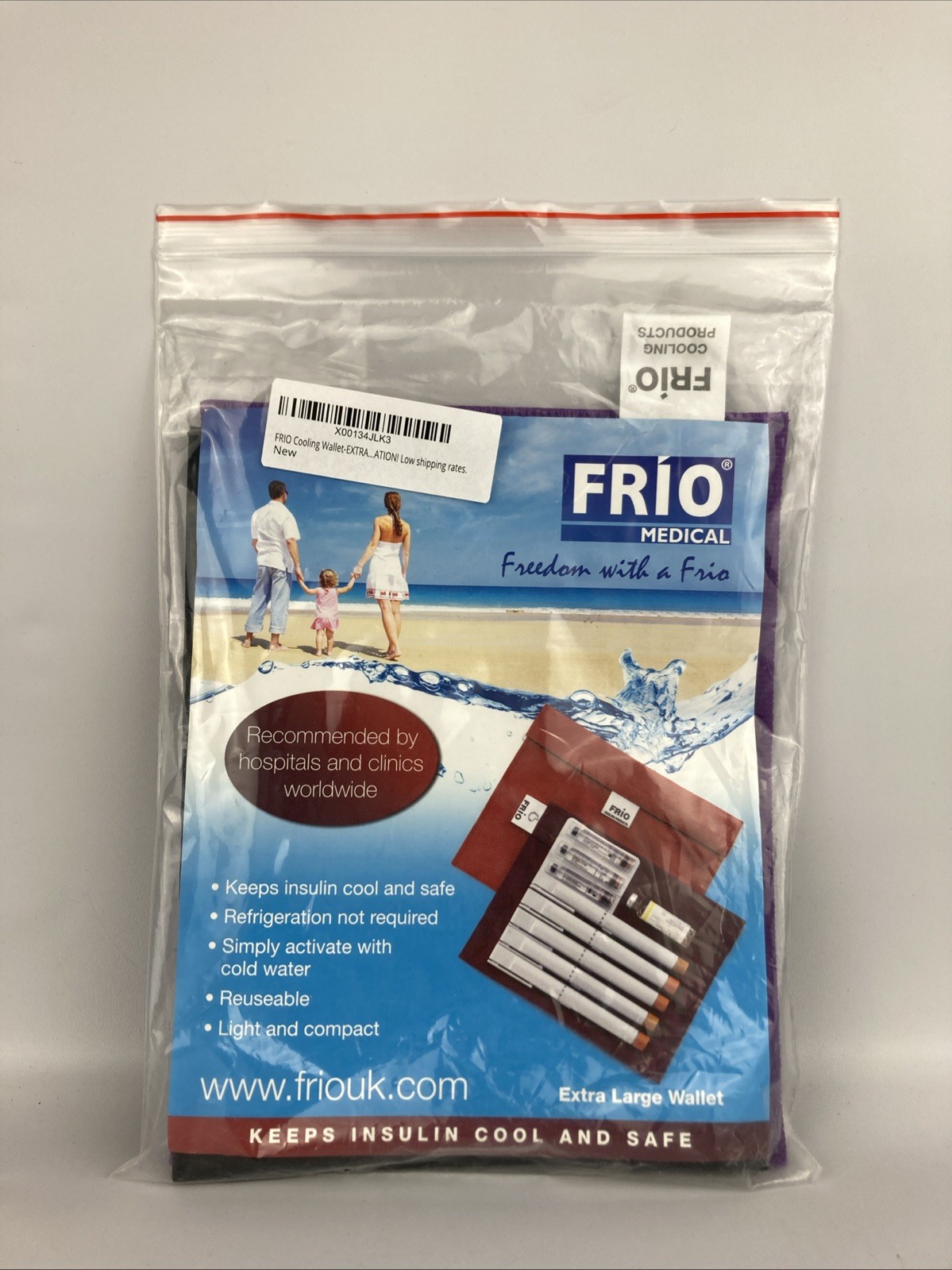 FRIO Extra Large Wallet Cooler Insulin & Allergy Medication - Purple