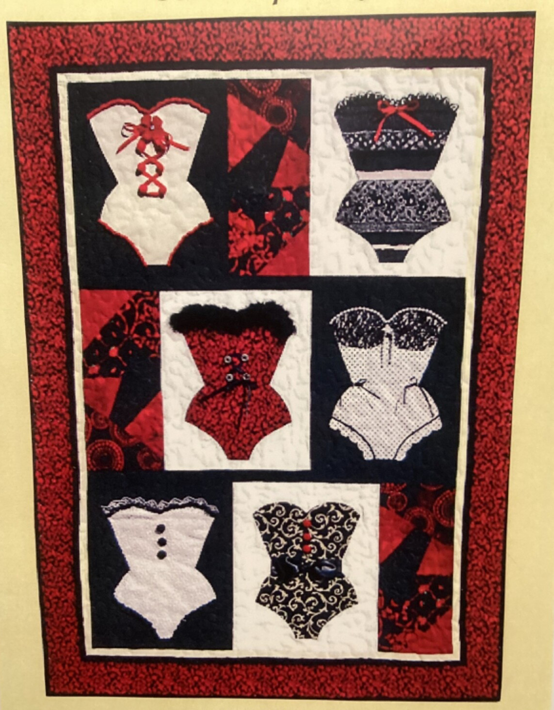 PATTERN Victorian Corsets Block Embellished Art Quilt NEW Bobbie G. Designs