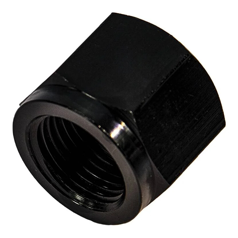 34020-Co2 Nitrous Outlet Co2 Bottle Valve Nut For CGA320 Valves CNC Billet Black