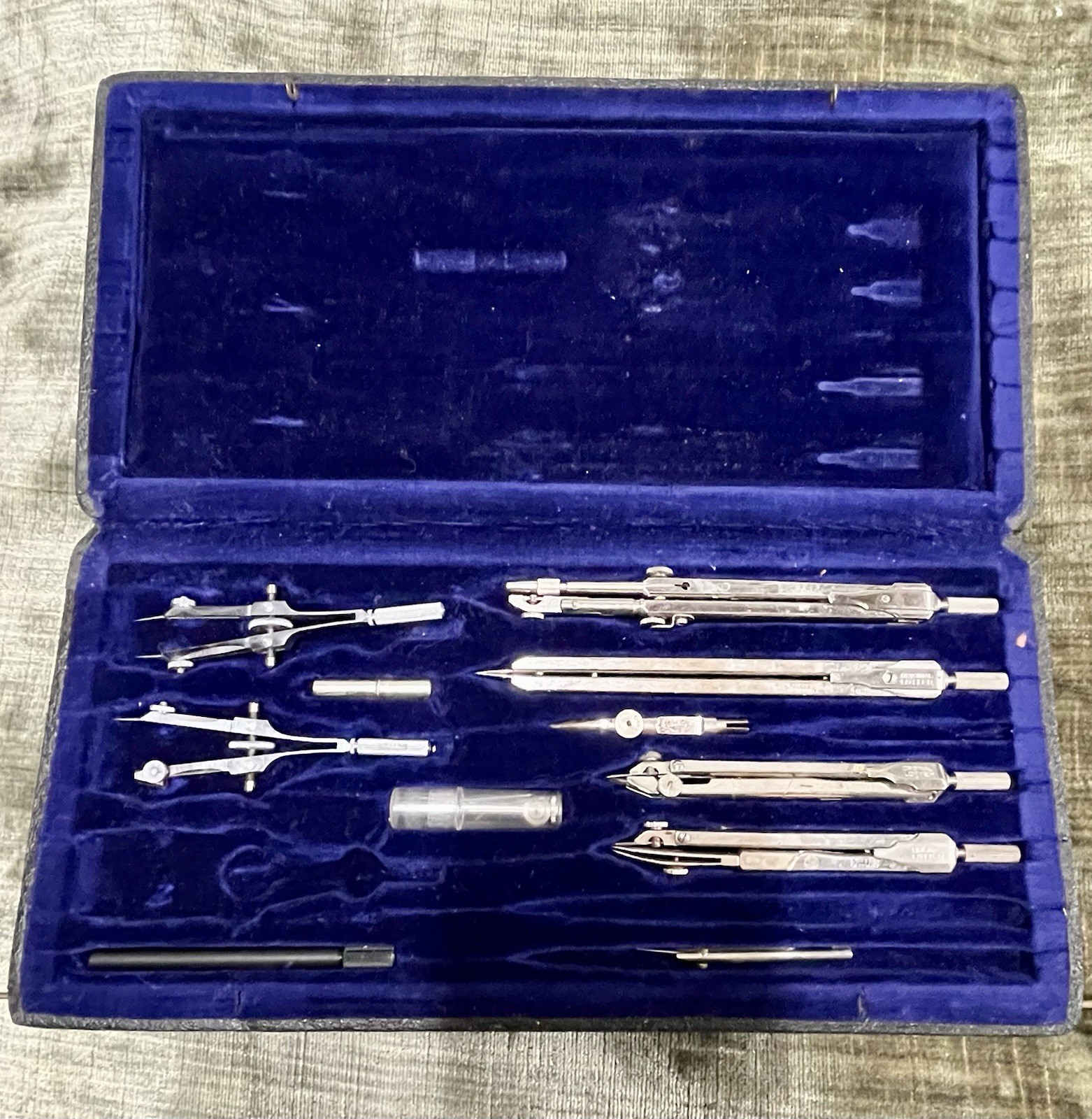 Lotter Precision Drafting Tools and Compass Set Vintage Original with Case