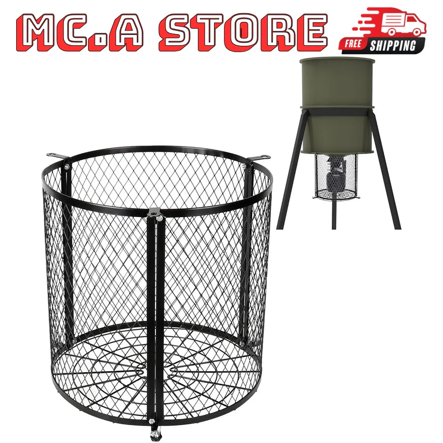 Metal Deer Feeder Varmint Guard Cage 12.3 x 11.8 Protective Wildlife Deterrent