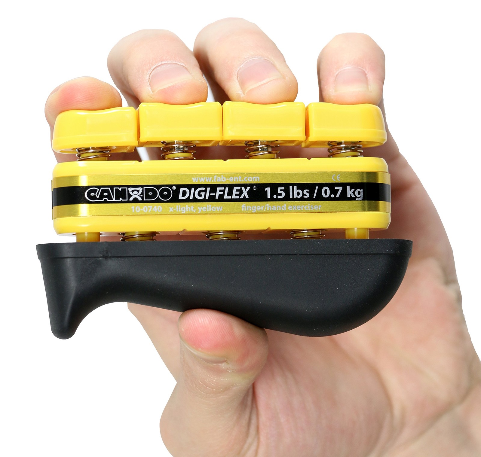 CanDo Digi-Flex Hand and Finger Exerciser Yellow-X-Light - For Dexterity, Str...